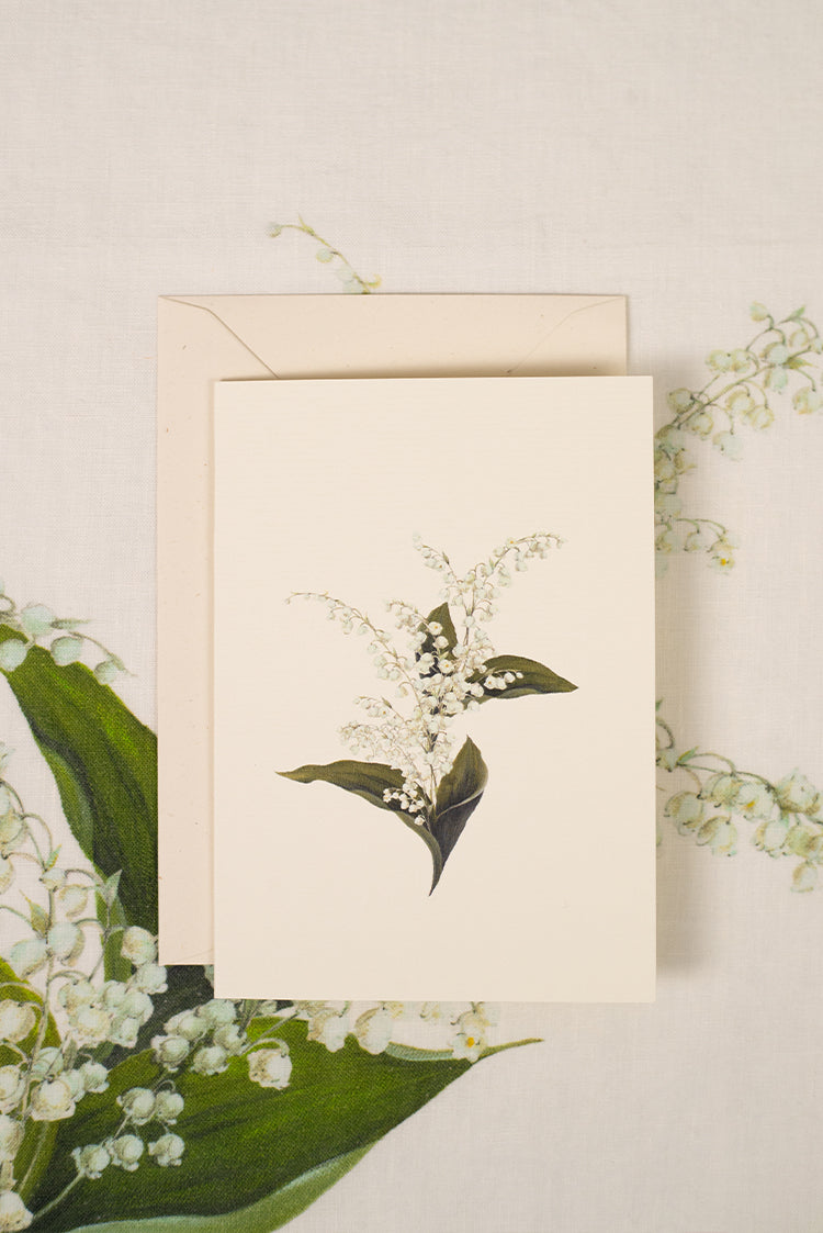 'Lily of the Valley' Greeting Card, 15cm x 10cm (A6)