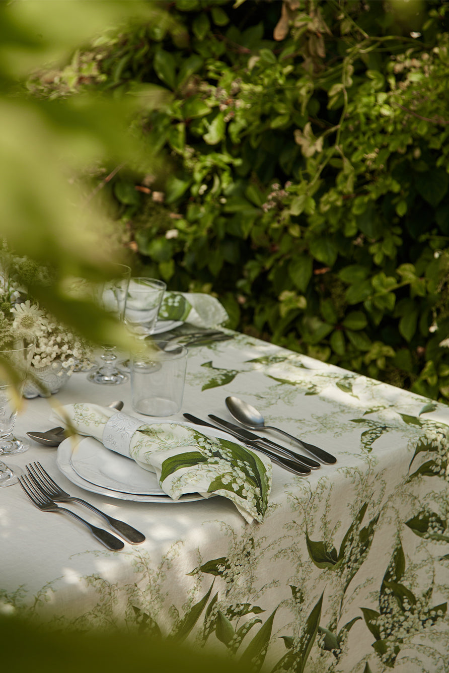 Lily of the Valley 'Muguet' Linen Tablecloth