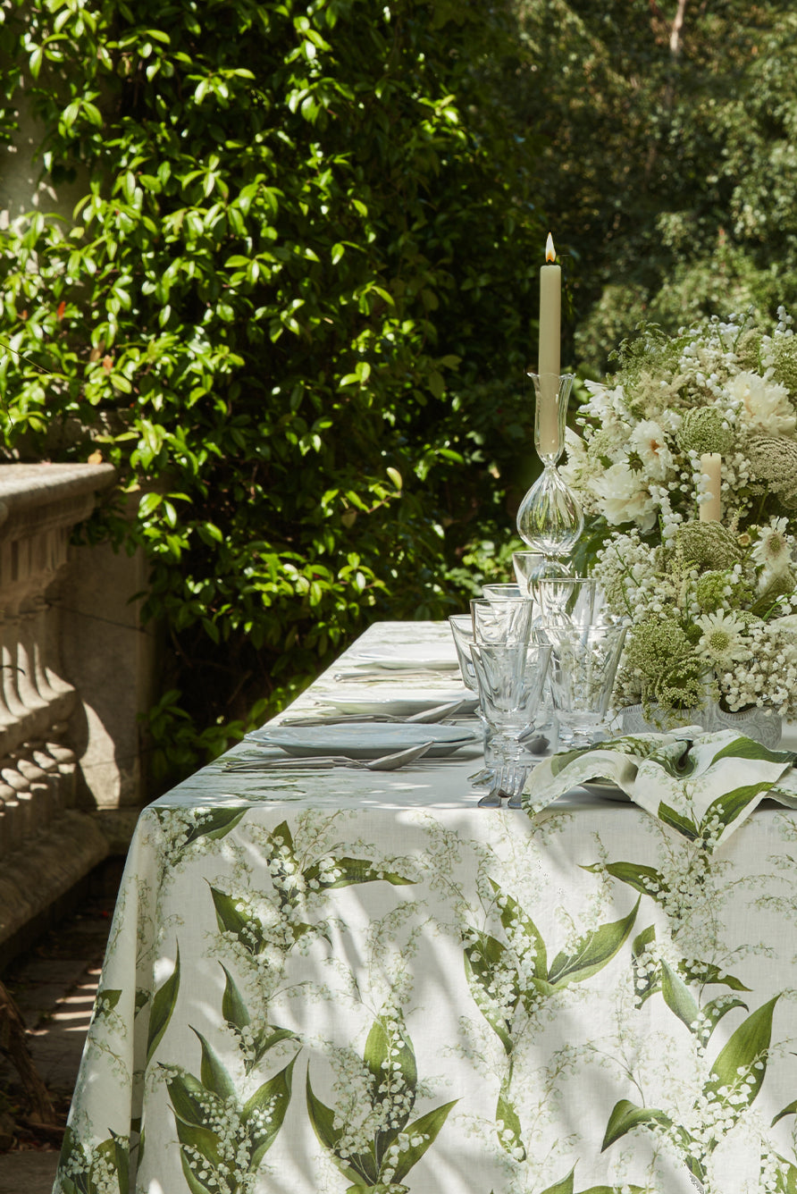 Lily of the Valley 'Muguet' Linen Tablecloth