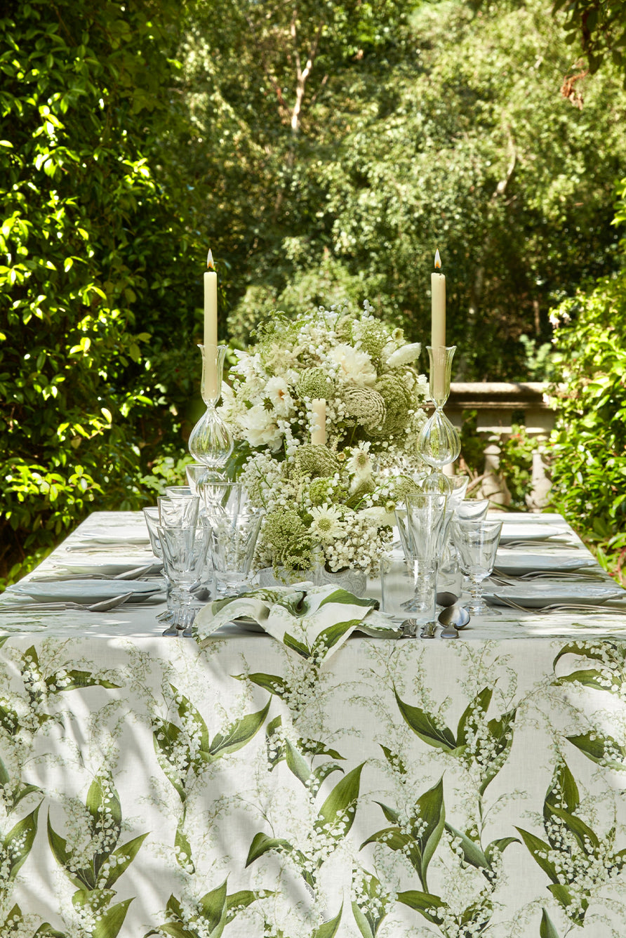 Lily of the Valley 'Muguet' Linen Tablecloth