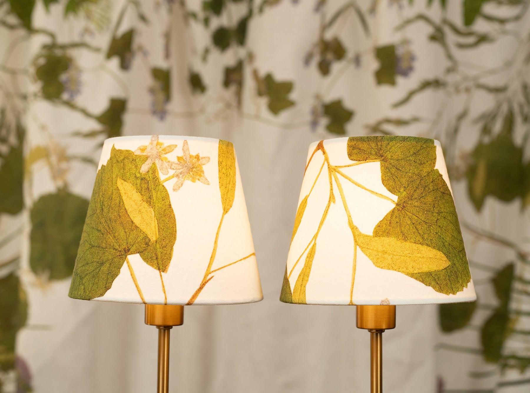 Set of 2 'Limetree' French Drum Lampshade, 13cm