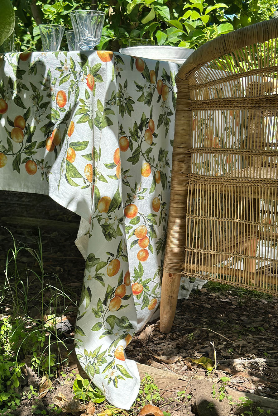 'L'Orangerie' Linen Tablecloth