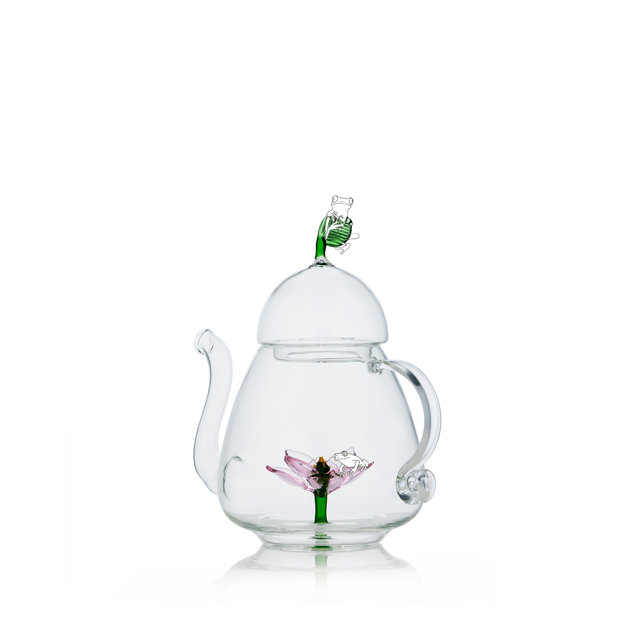 S&B x Casarialto: Handblown Murano Glass Lotus Teapot in Pink