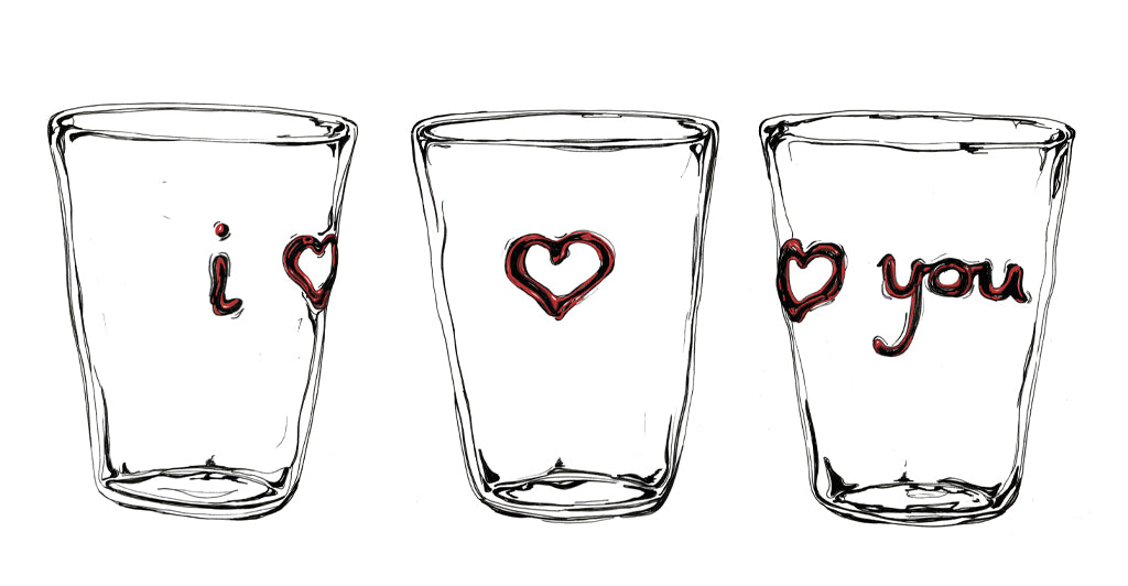 Bespoke Lovers' Heart Handblown Glass Tumbler - MADE TO ORDER