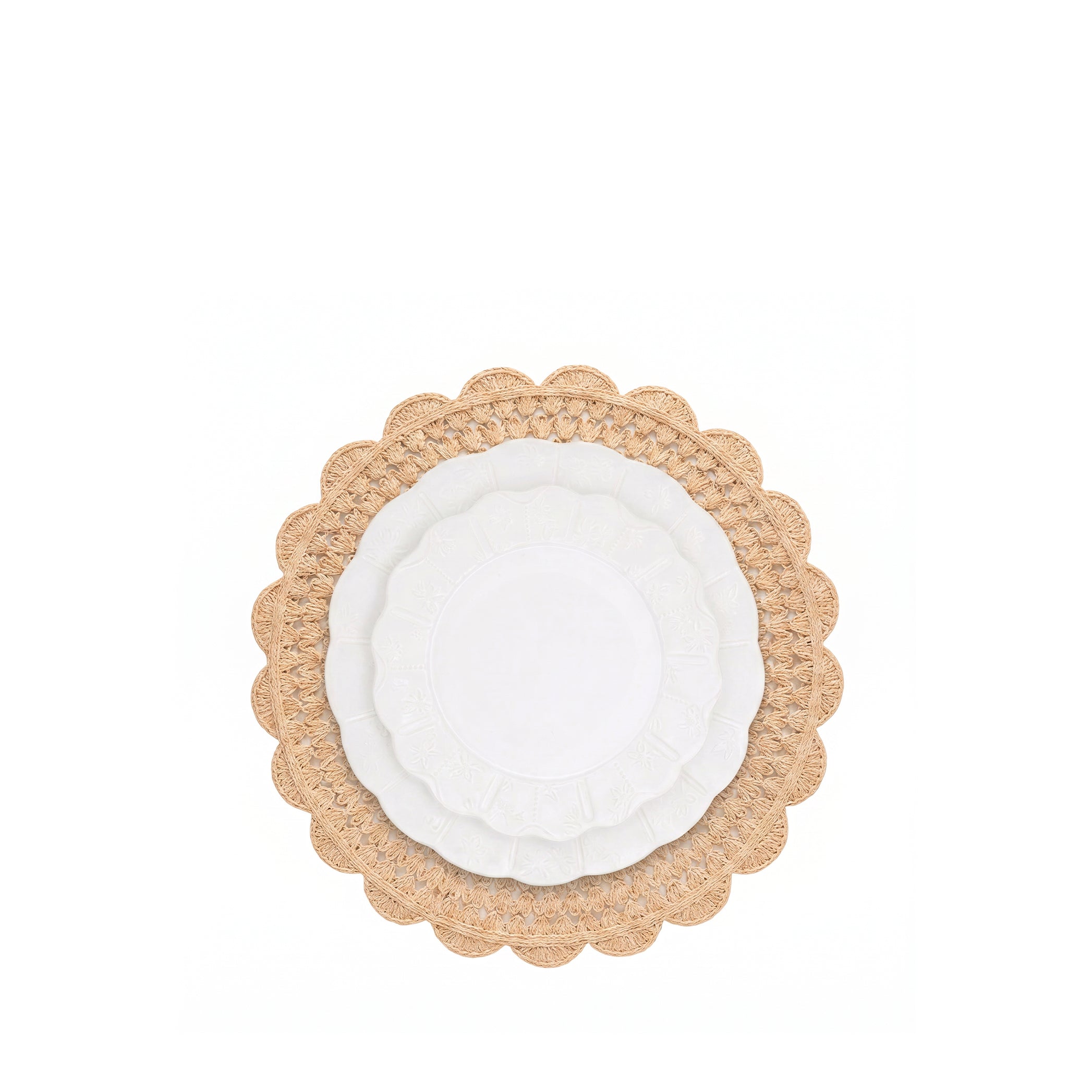 'Maja' Handwoven Straw Effect Placemat, 40cm