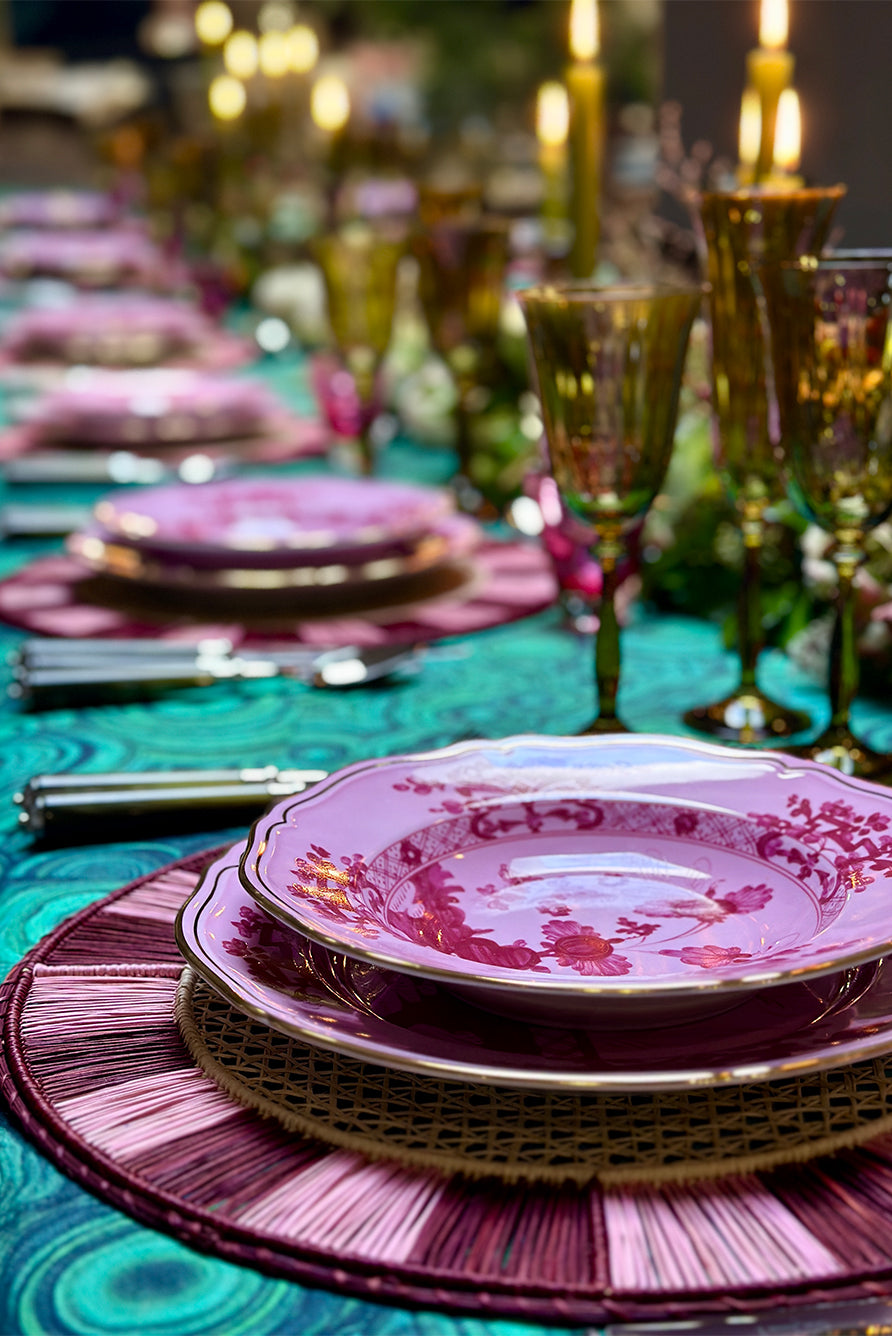 'Malachite' Linen Tablecloth in Emerald Green