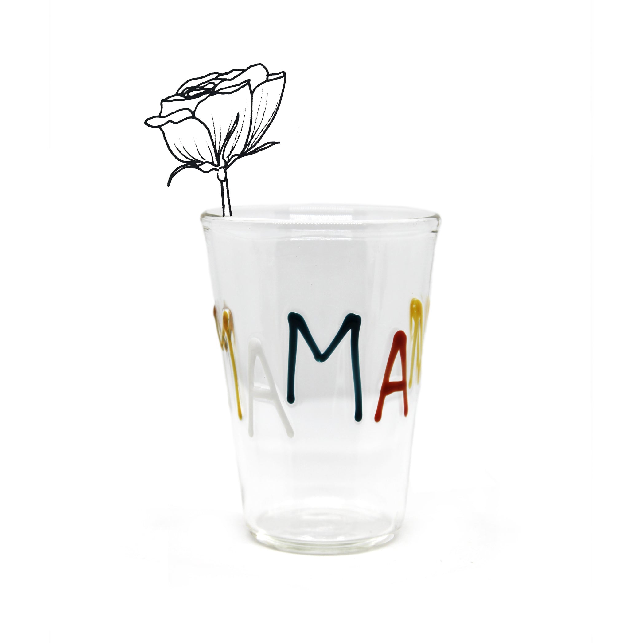 Handblown Glass Maman Tumbler