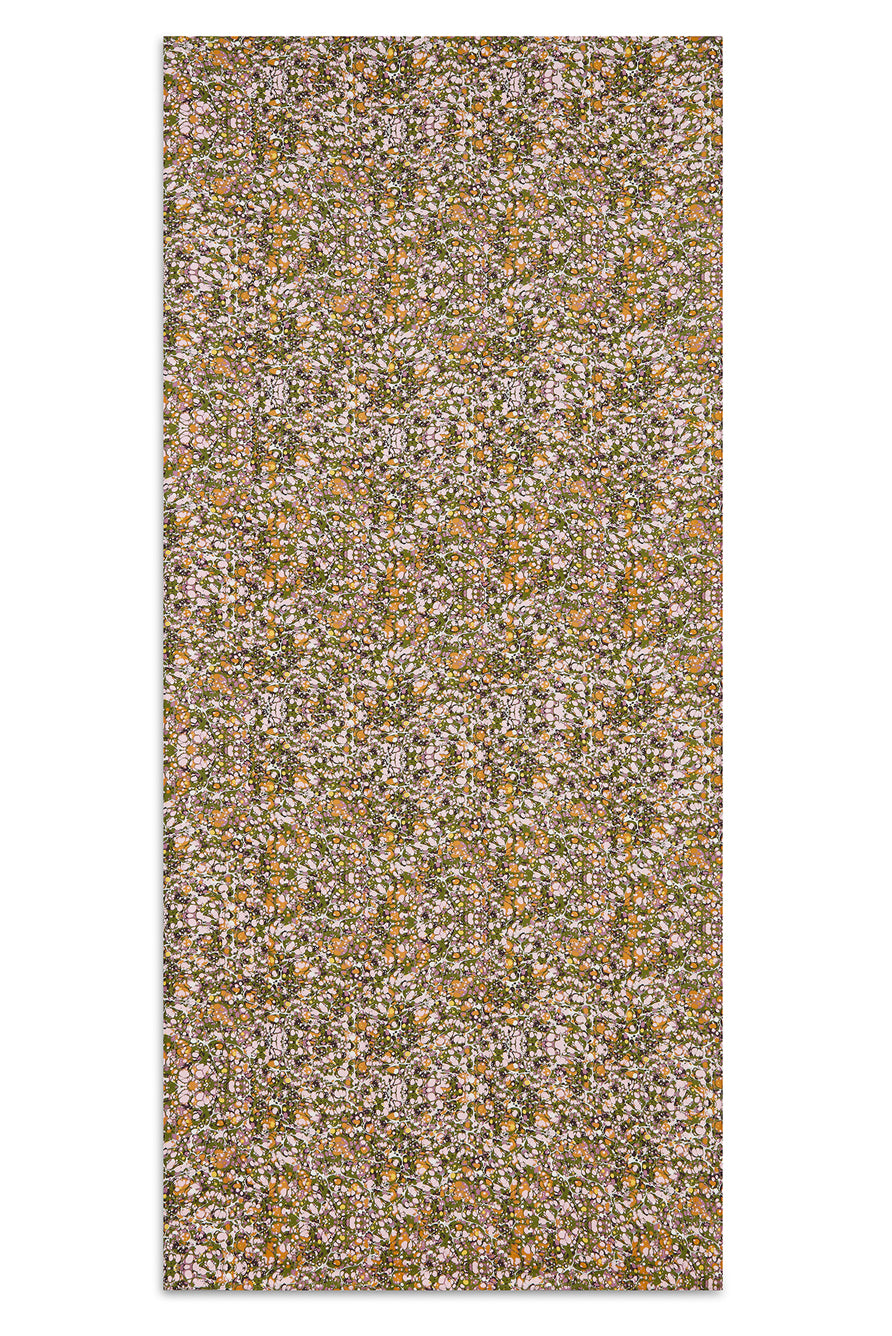 Summerill & Bishop 'Marble' Linen Tablecloth in Green, Rose Pink & Orange