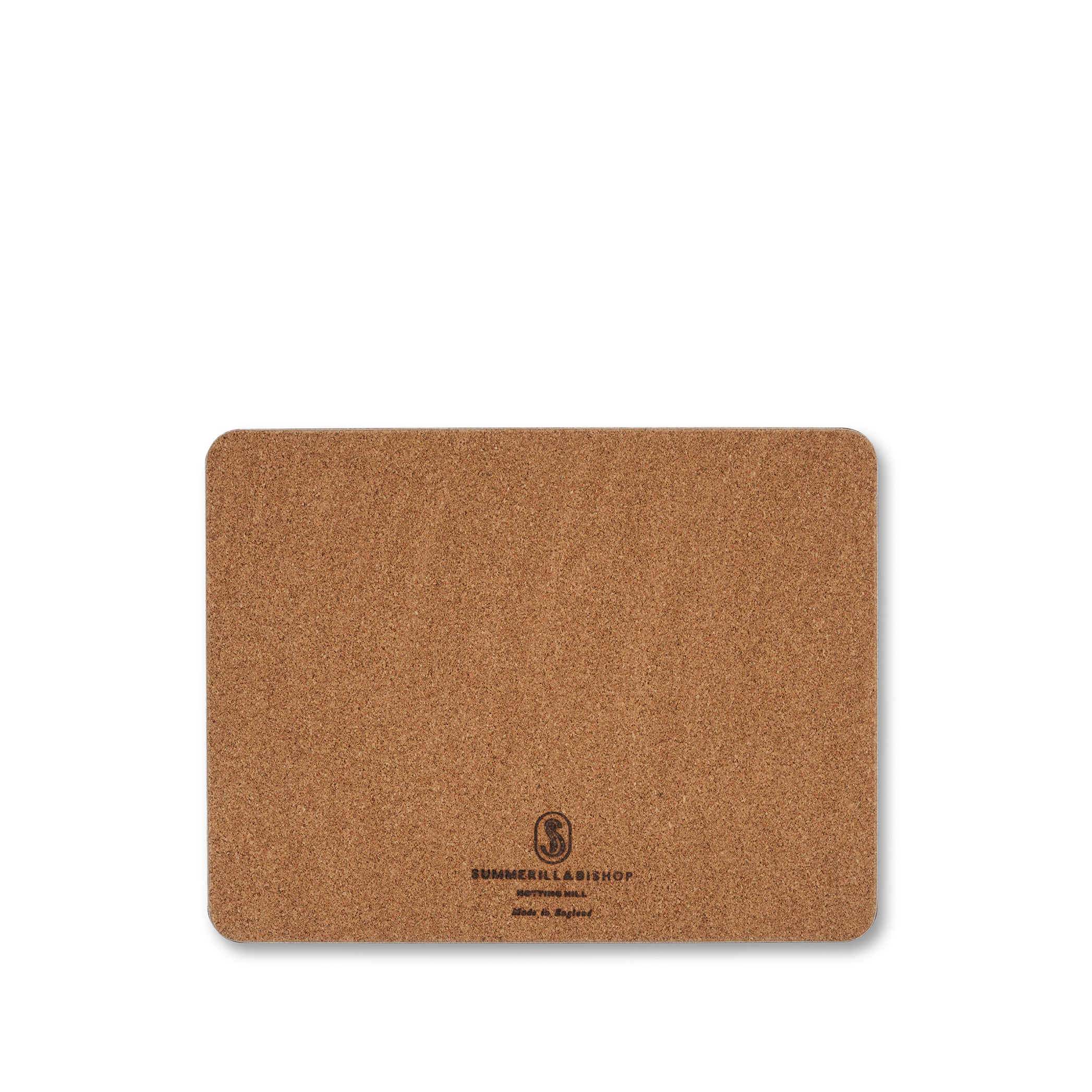 'Marble Fan' Cork-Backed Placemat in Rust Red, 29 x 38 cm
