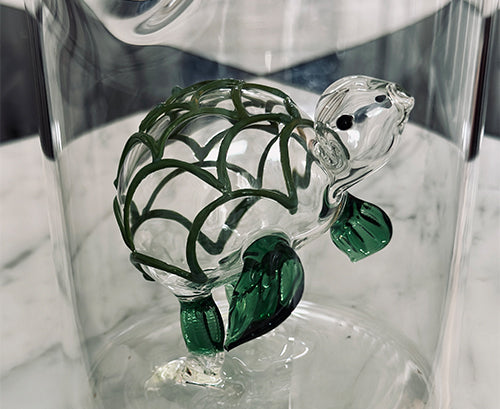 Handblown Glass Butterfly Decanter, 24.5cm