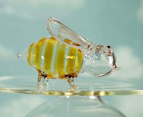 Handblown Glass Butterfly Decanter, 24.5cm