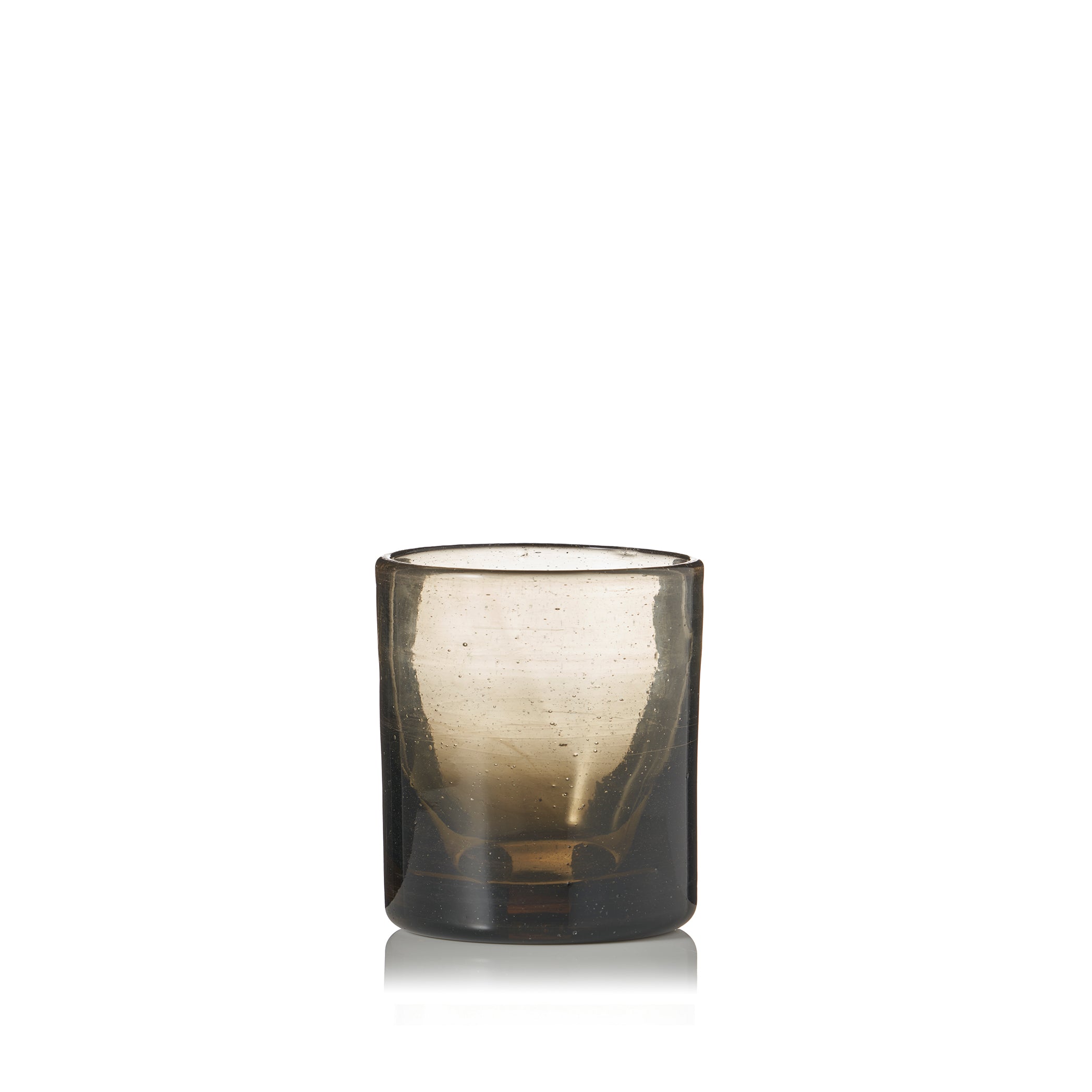 Handblown Glass Medium Water Tumbler in Smoke, 10cm