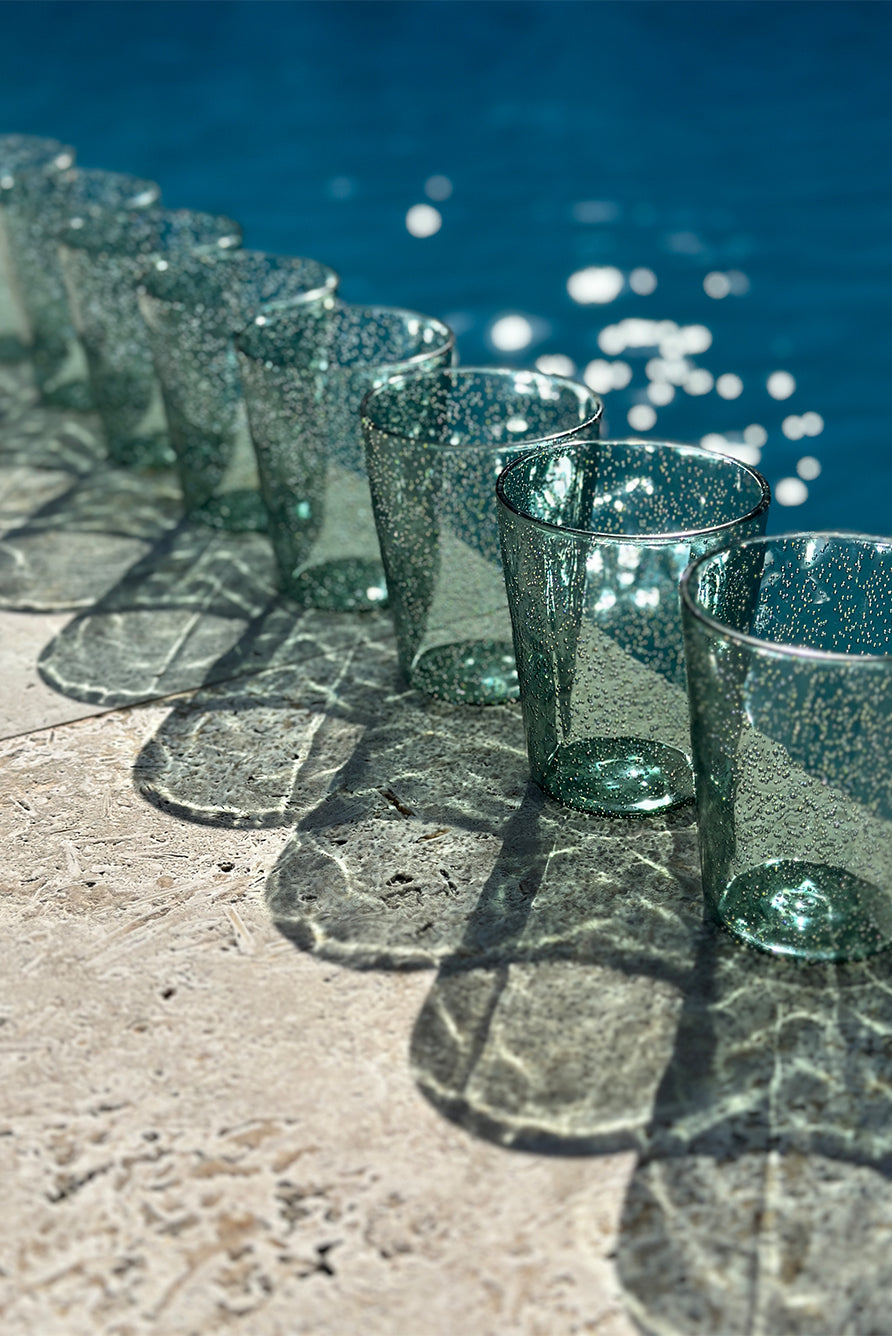 Recycled Plastic Bobby Wine Glass in Teal Blue