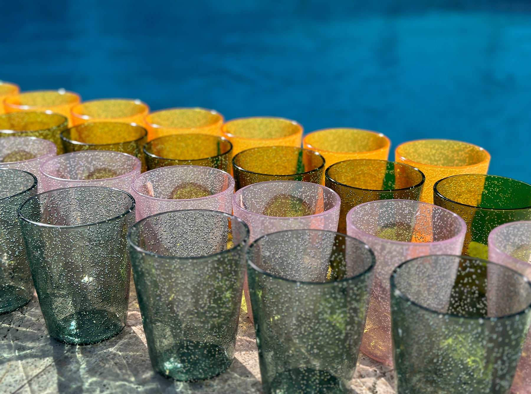 Recycled Plastic Bobby Wine Glass in Teal Blue