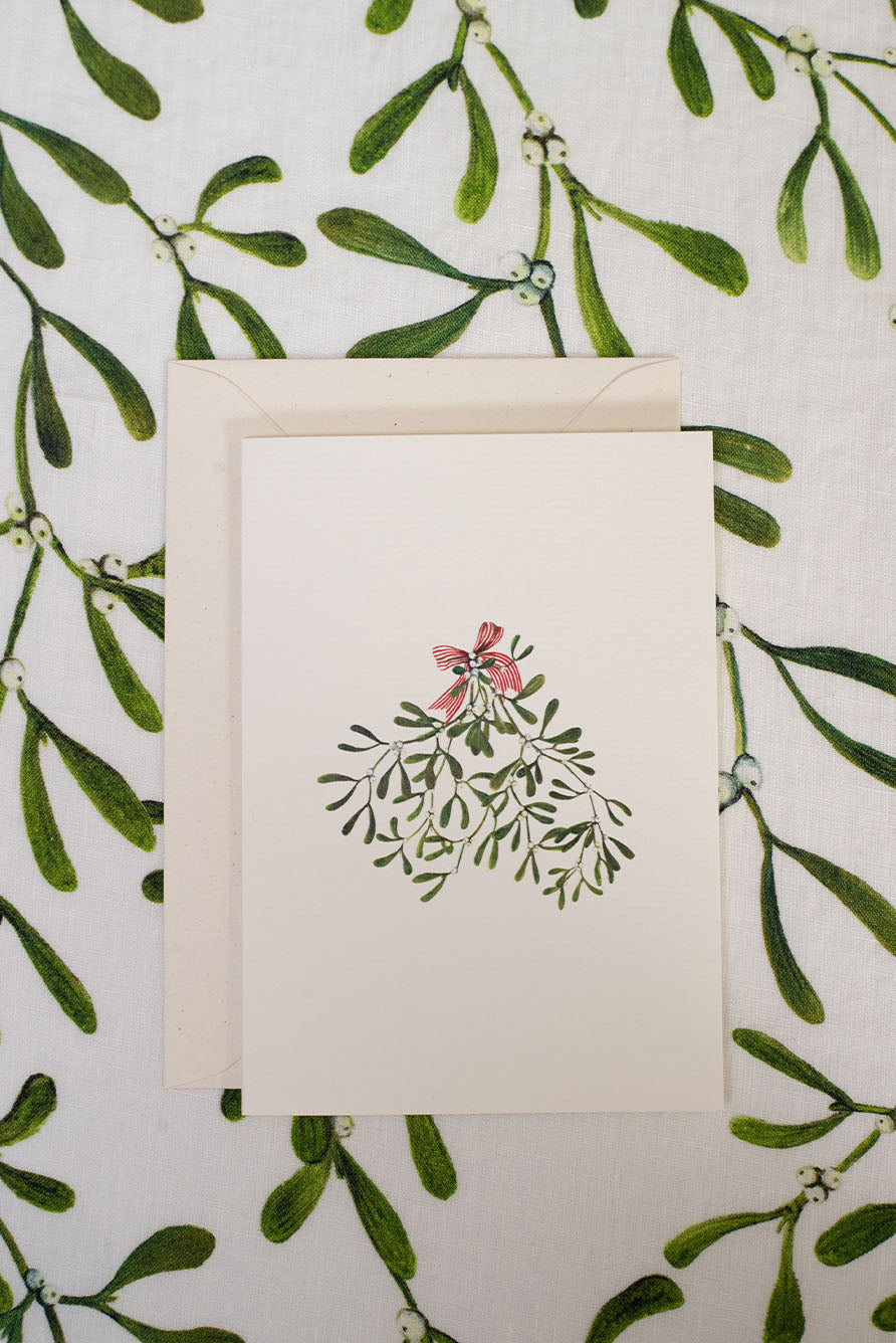 'Mistletoe' Greeting Card, 15cm x 10cm (A6)