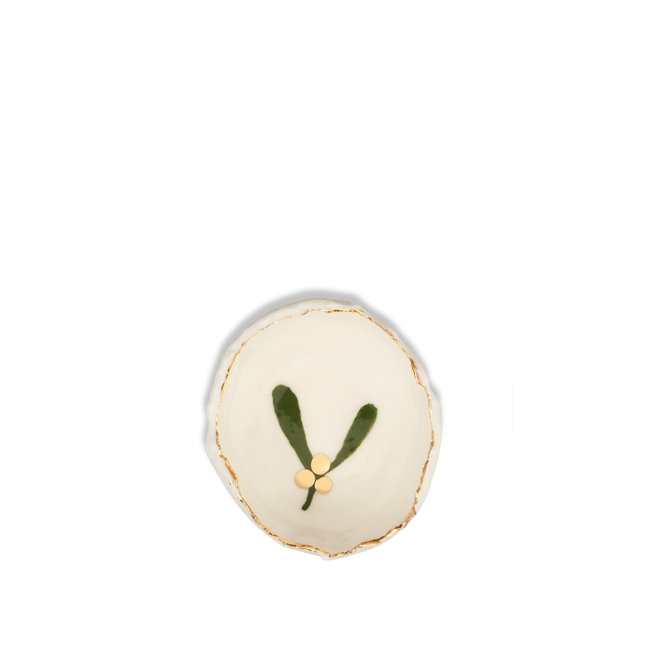 HB Jagged Bowl with Mistletoe, 7cm