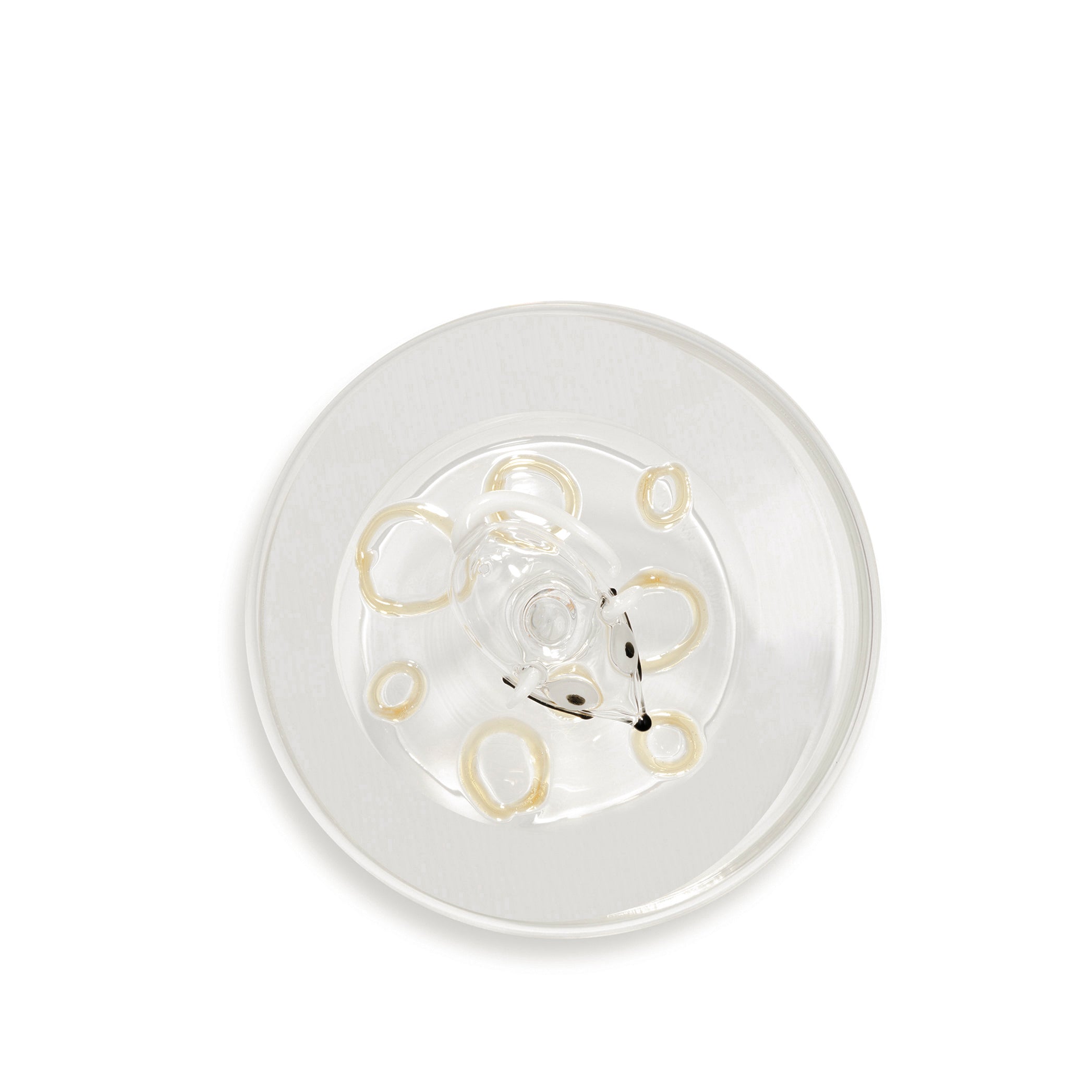 Handblown Glass Mouse Cheese Platter Stand, 25cm