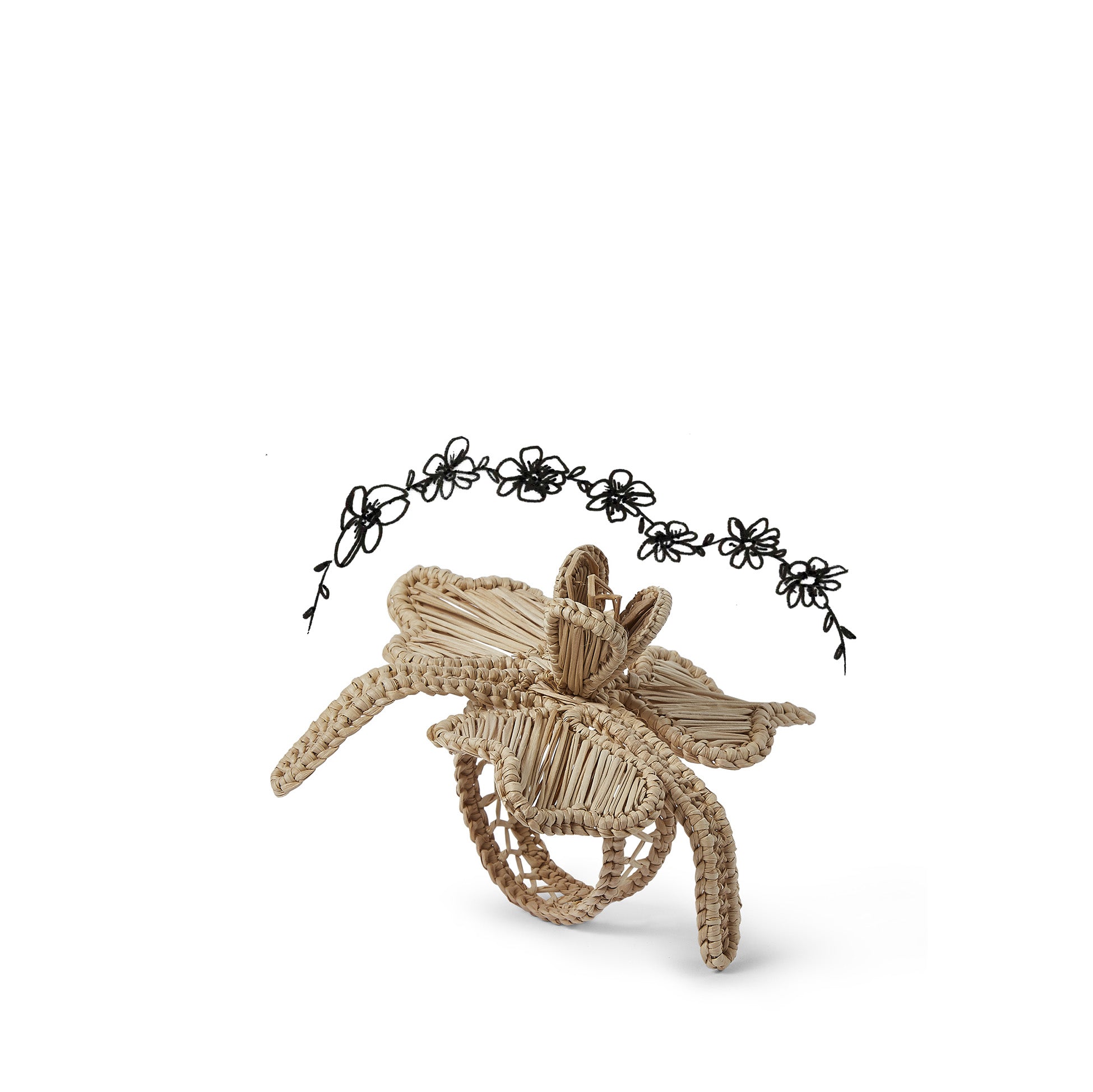 Handwoven Orchid Napkin Ring in Natural