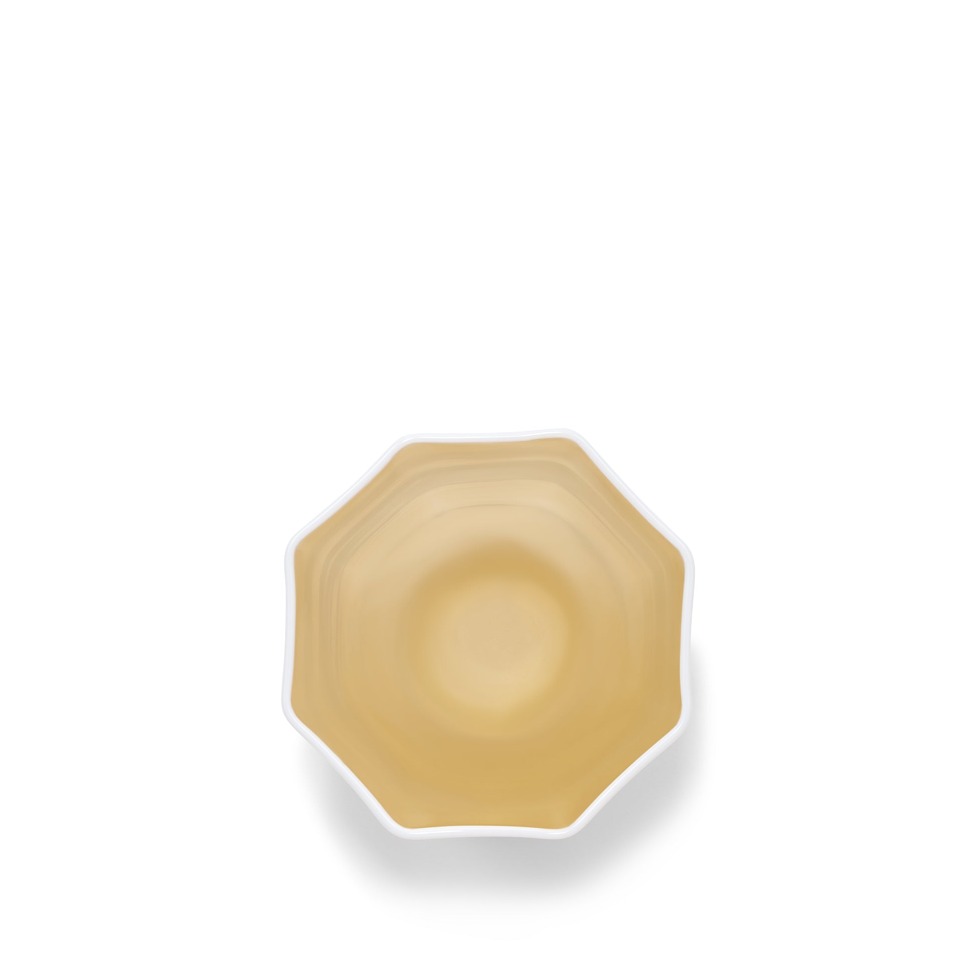 Handblown Glass Octagonal Tumbler in Ochre, 30cl