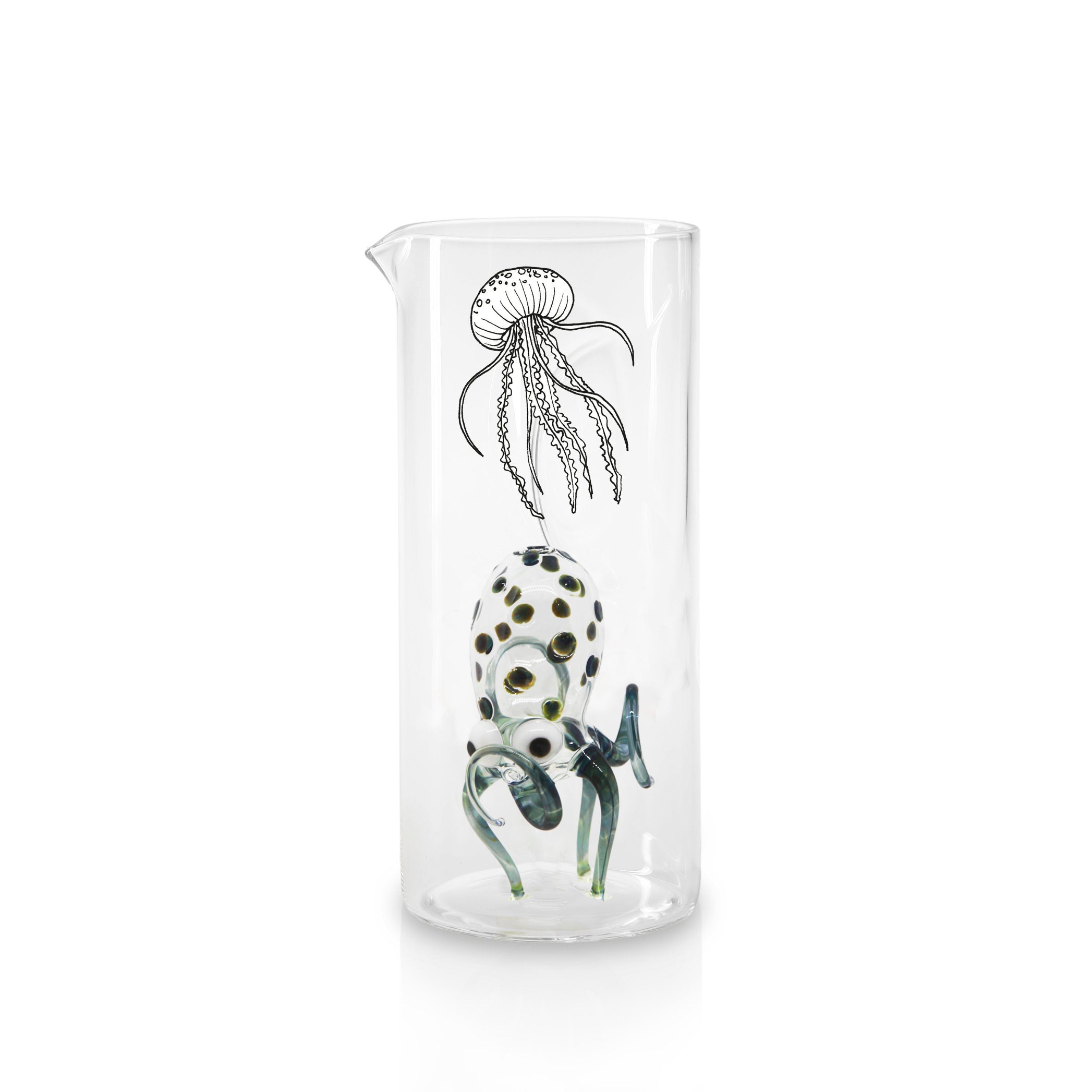 Handblown Glass Octopus Carafe, 24.5cm