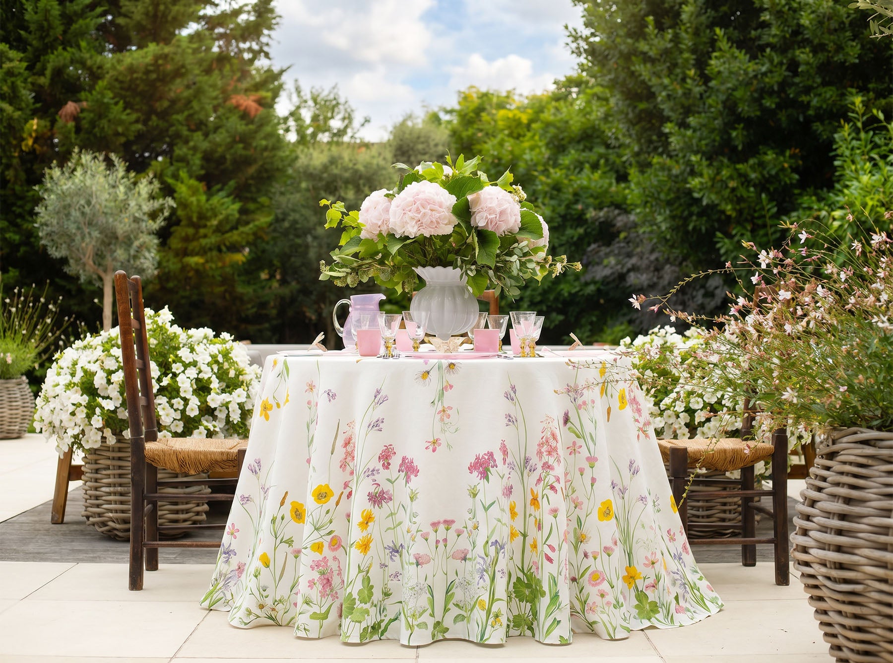 'Our June' Floral Linen Napkin, 50x50cm