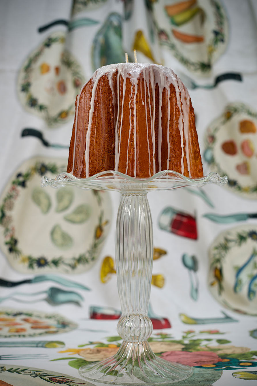 Classic Panettone With White Sugar Decorative Candle, 18cm