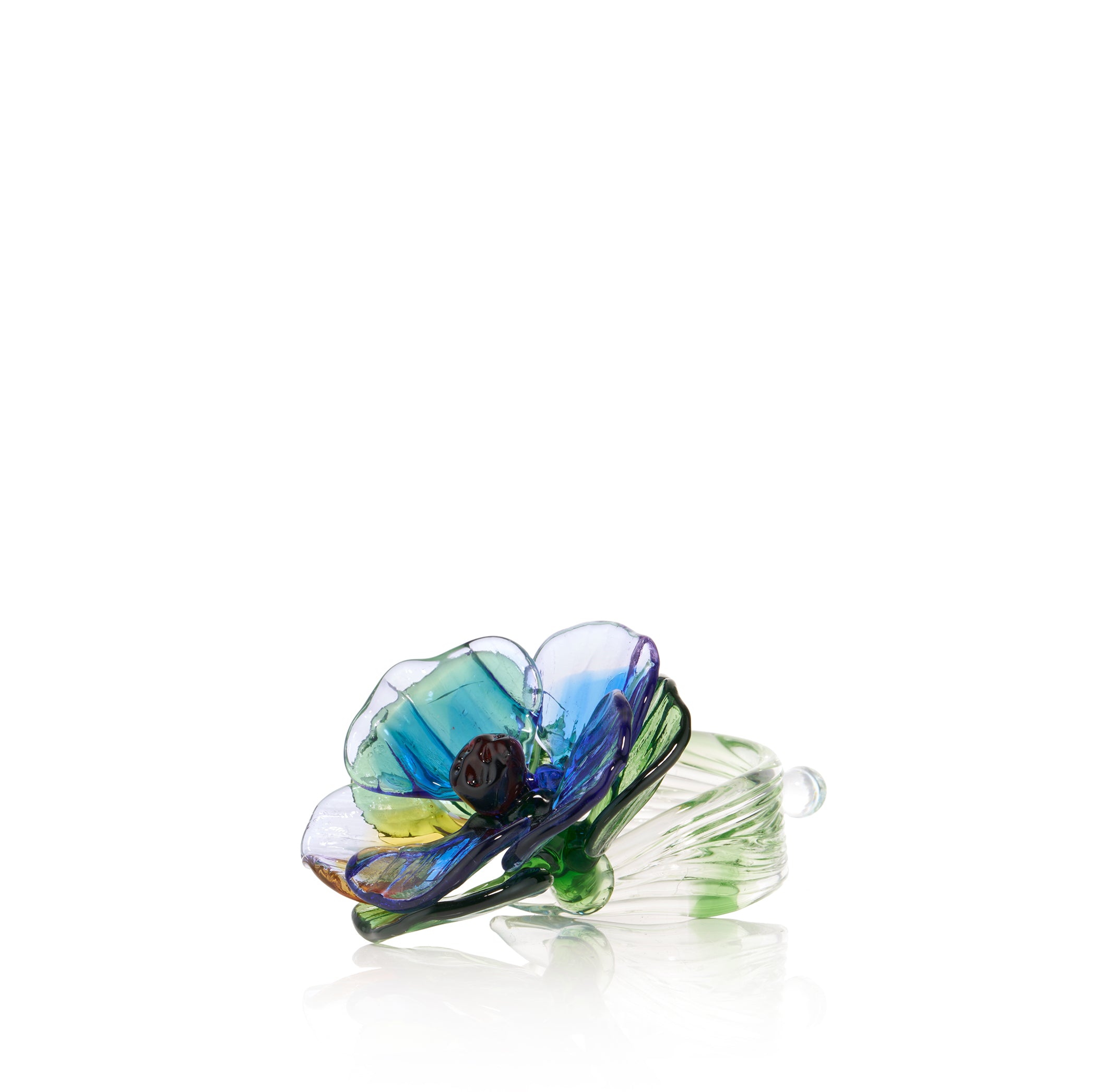 Jardin Fleuri - Pansy Purple Glass Napkin Ring