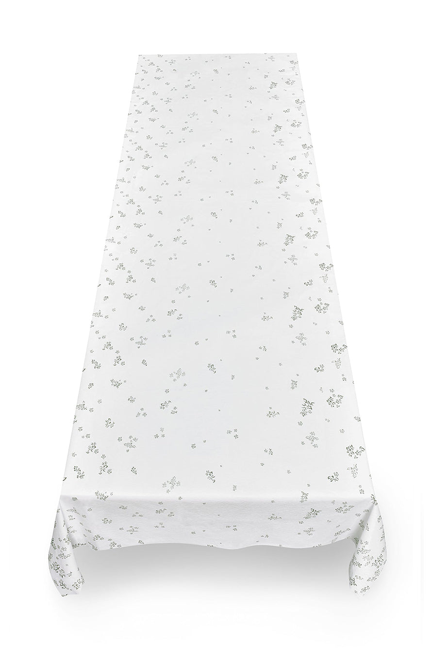 Summerill & Bishop Falling Flower Paper Tablecloth in Avocado Green