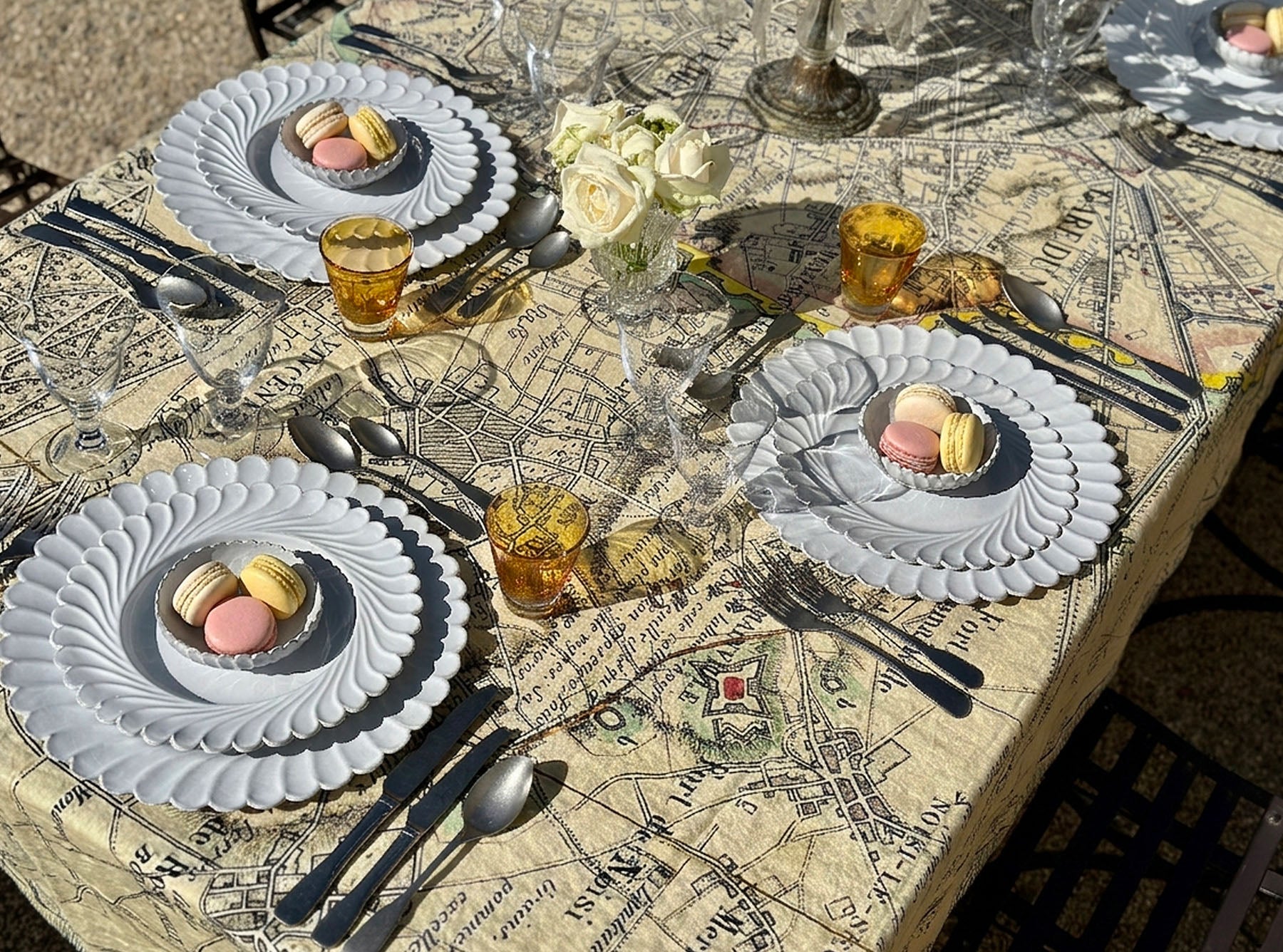 'Paris Map' Linen Tablecloth