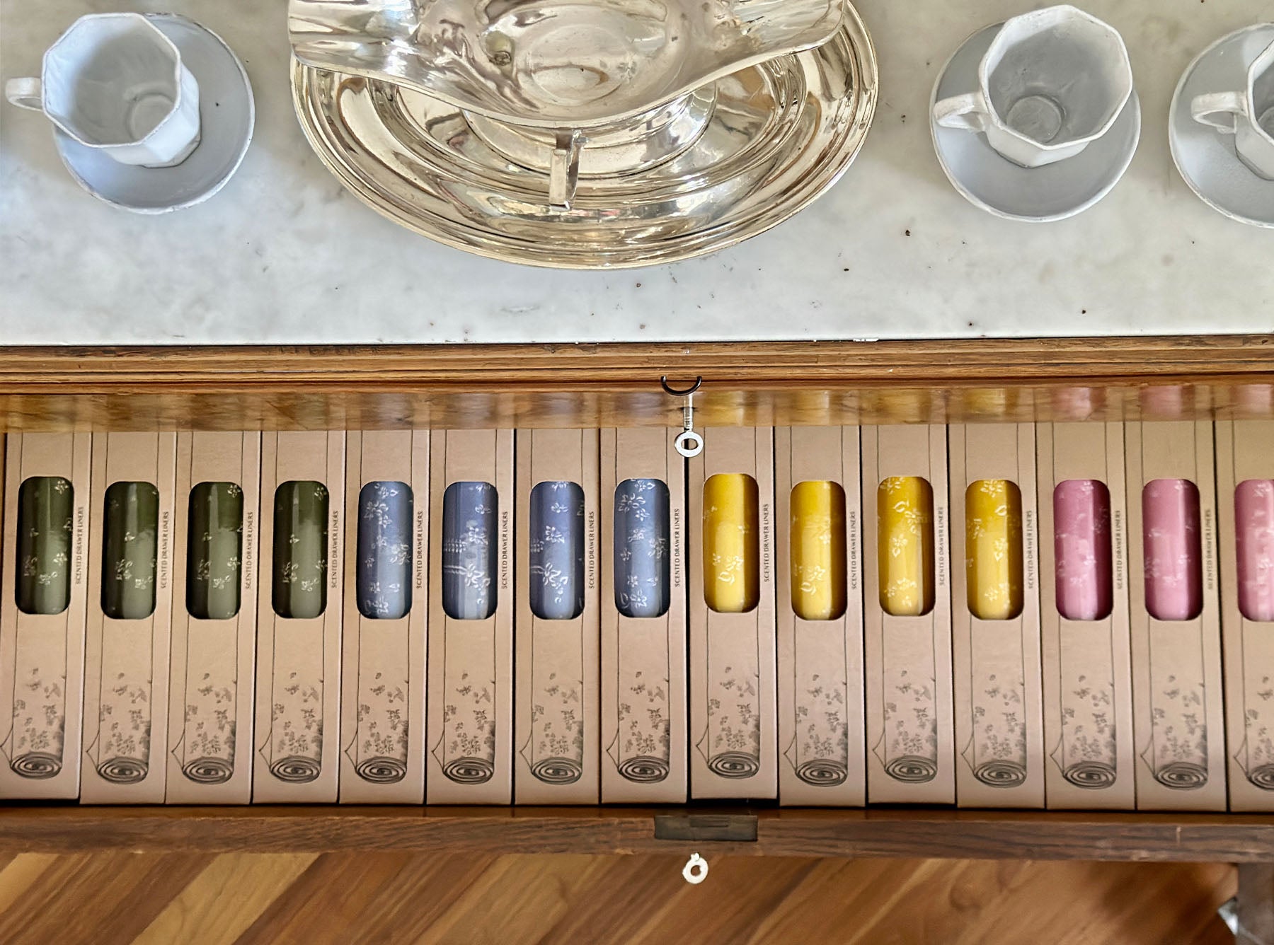 S&B Rose & Peony Scented Drawer Liners in Pink, 5 Sheets, 50x35cm