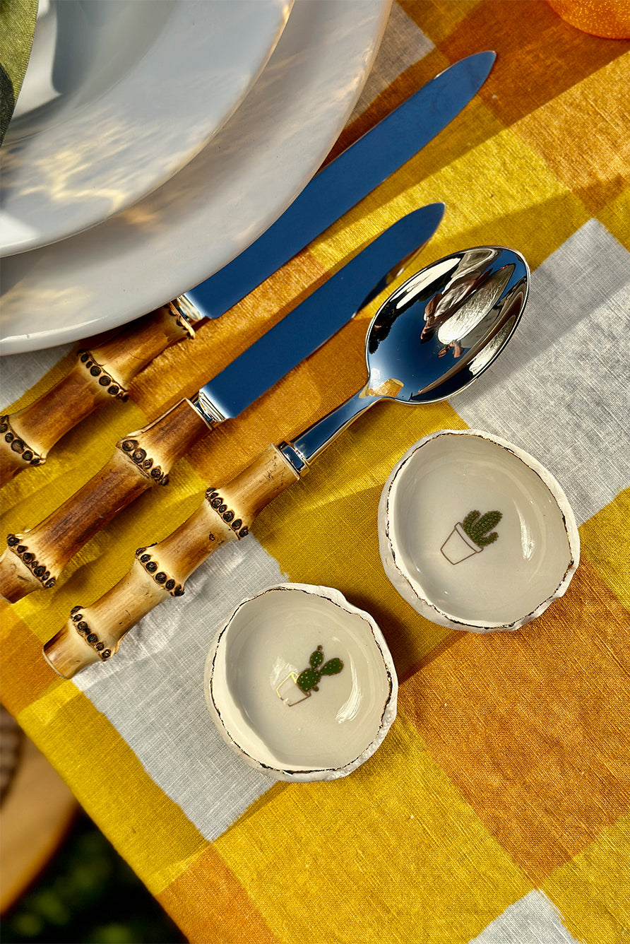 Julia Natural Bamboo & Stainless Steel 7 Piece Cutlery Set