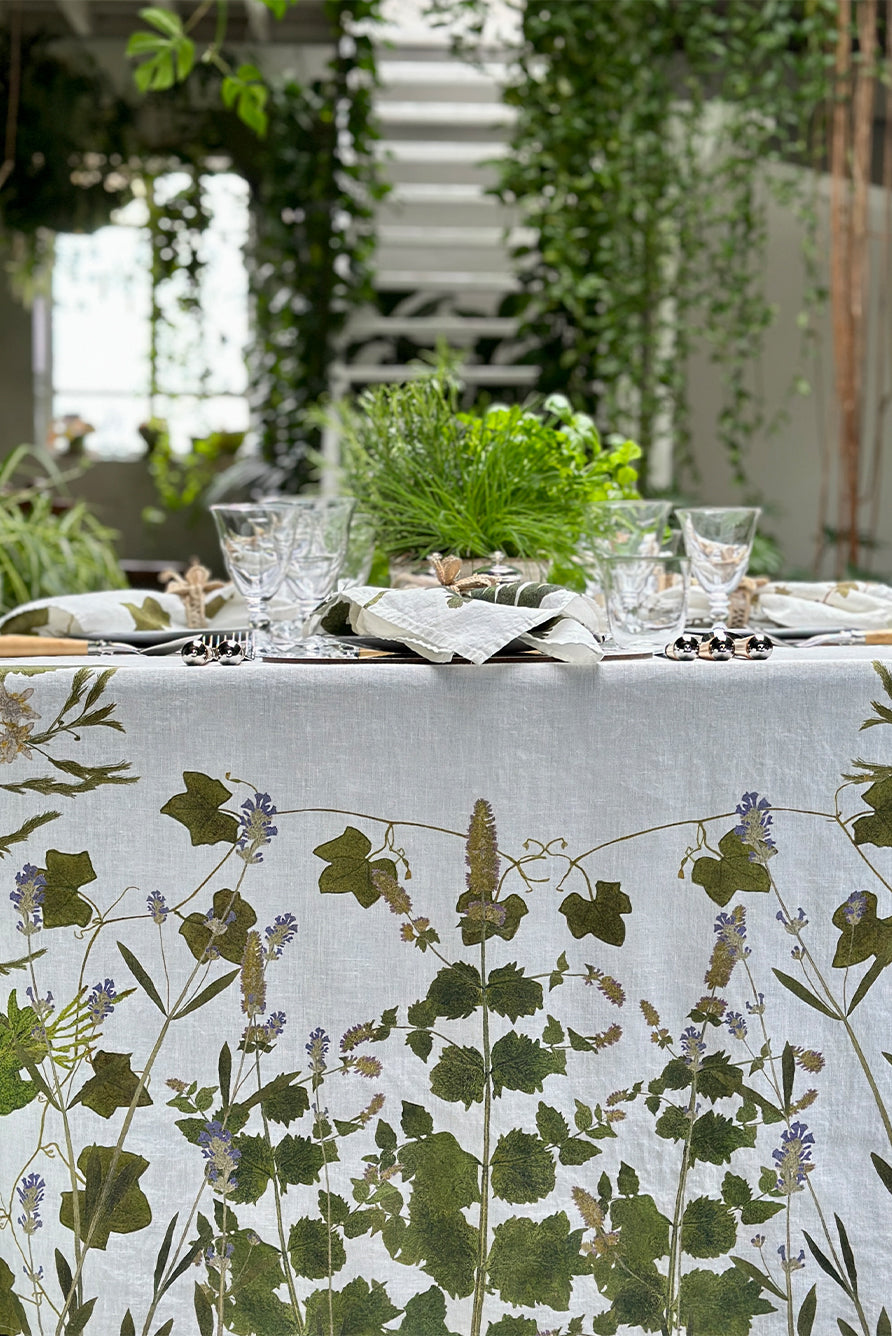 'Herb Garden' Linen Tablecloth