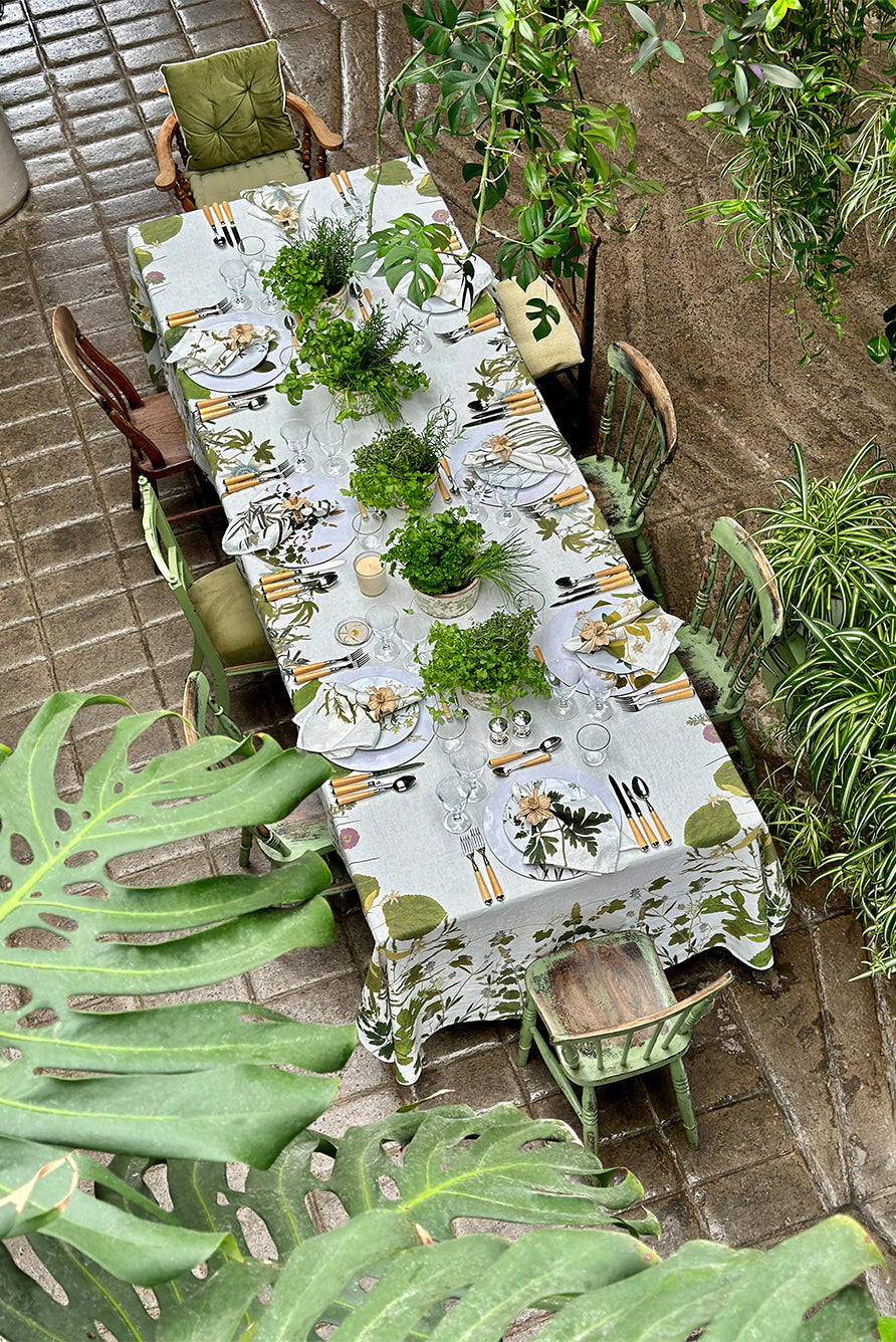 Herb Garden Linen Tablecloth