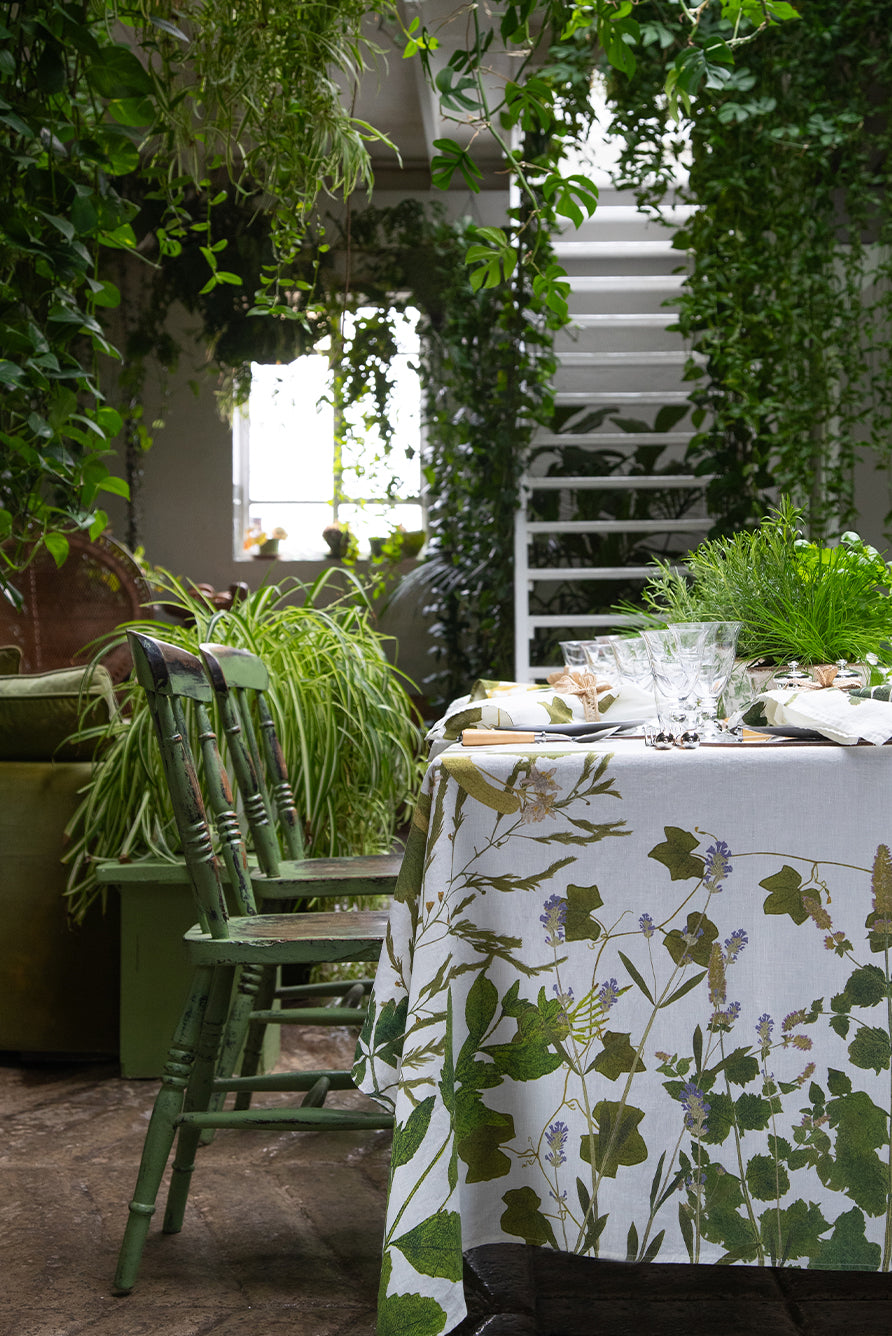 'Herb Garden' Linen Tablecloth