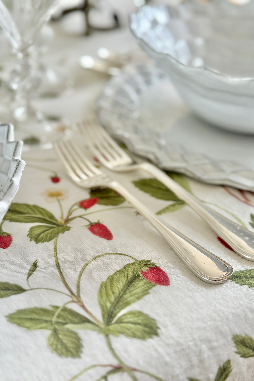 strawberry linen close-up