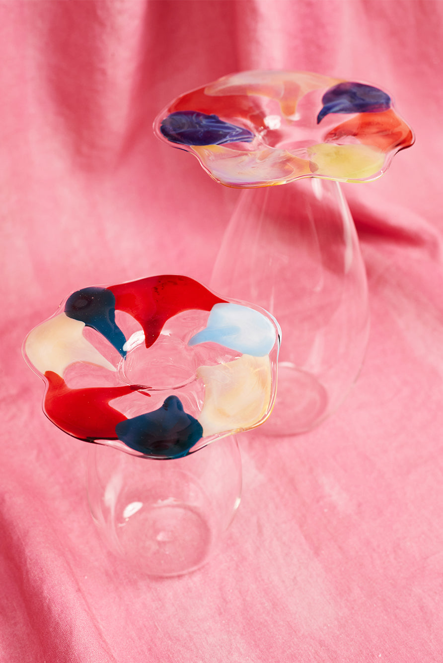 Handblown Glass Multicoloured Bud Vase, 20cm (IN ASSORTED COLOURS)