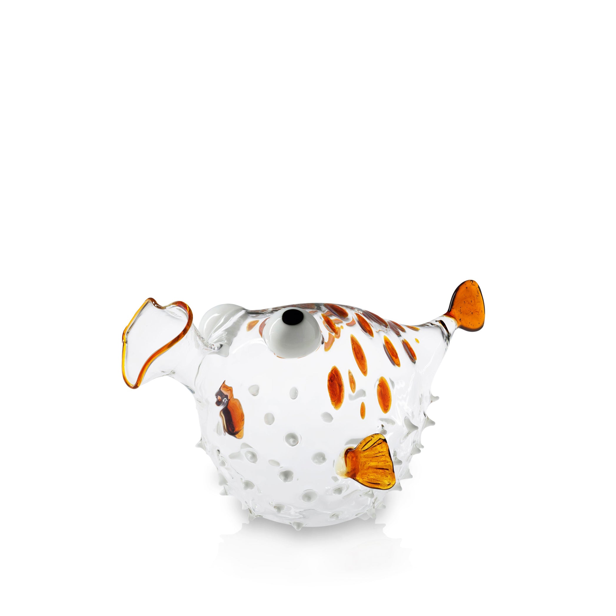 Handblown Glass Puffer Fish Decanter, 24cm