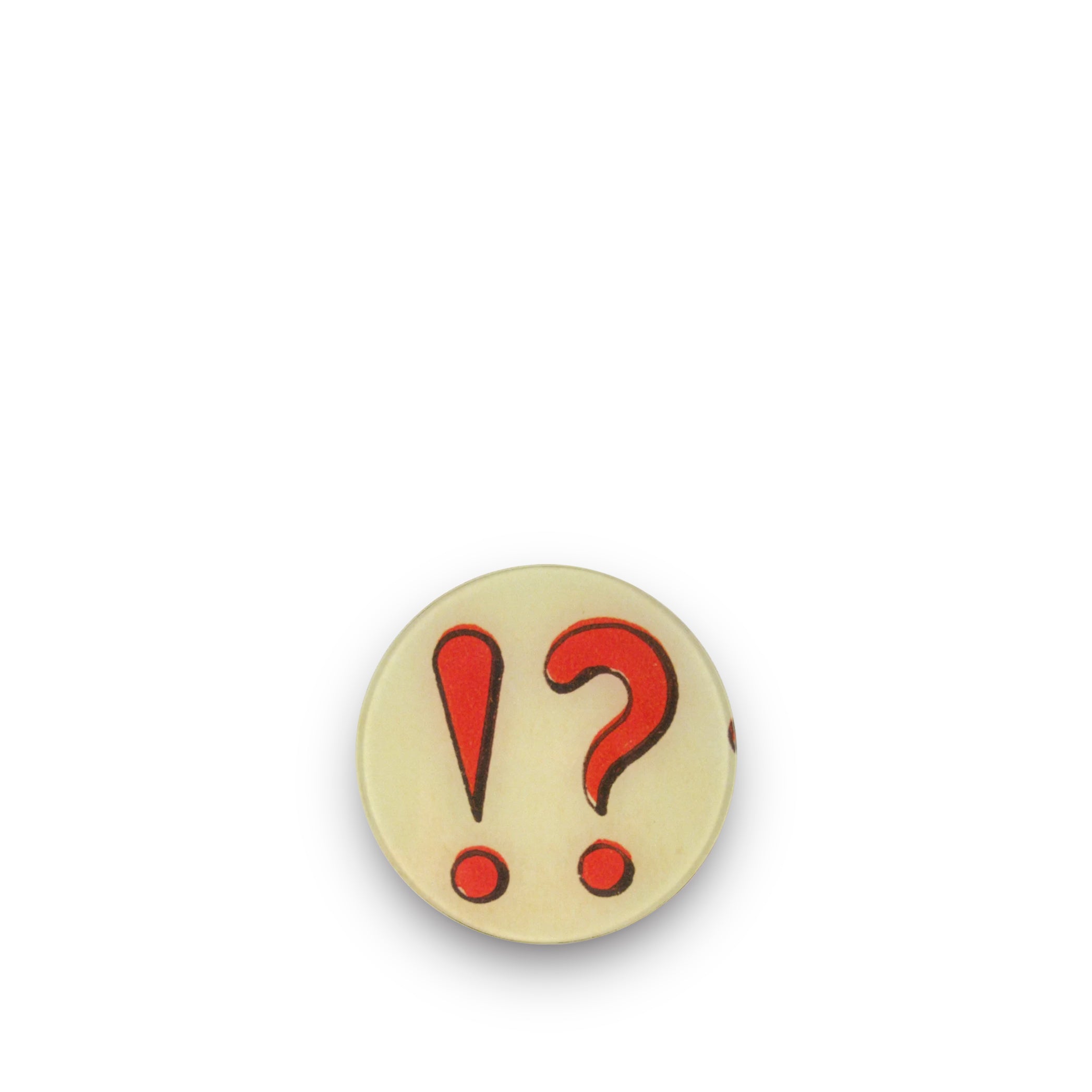 John Derian Red Letter !? Round Plate, 13cm