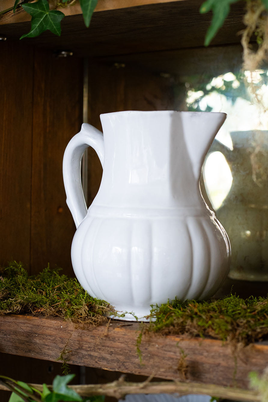 Regence Water Pitcher by Astier de Villatte, 15.5 x 9 x 16.5cm
