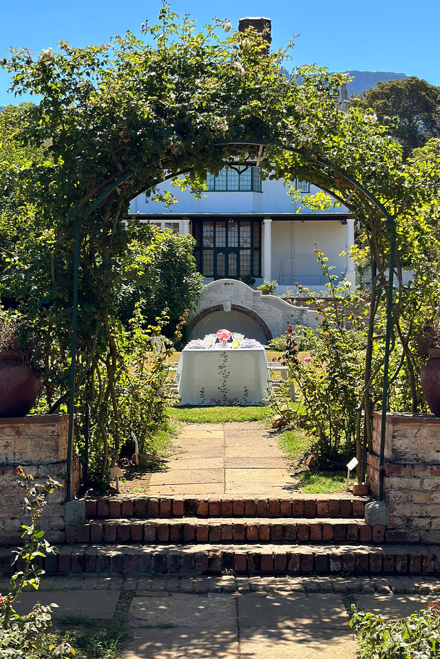'Rose Trellis' Linen Napkin, 50x50cm