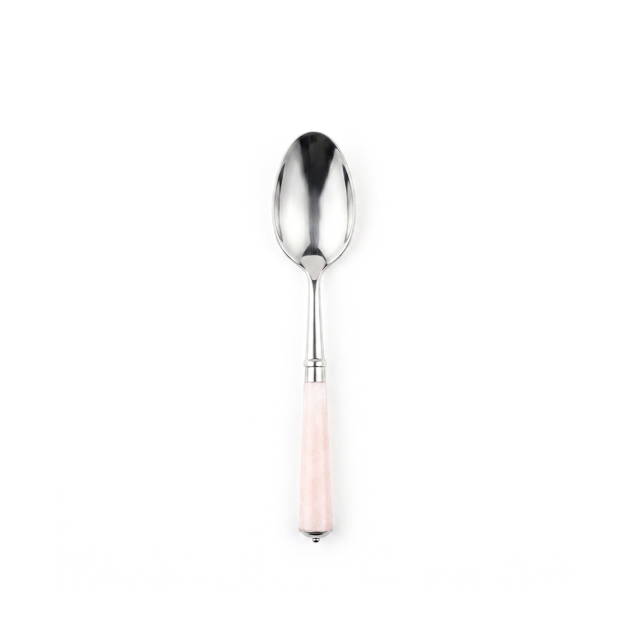 Ravel Faux Rose Quartz Stainless Serving Spoon