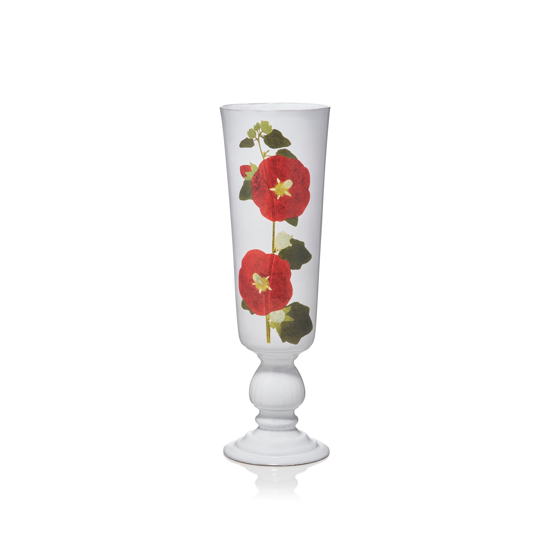 Red Roses Tremiere Vase by Astier de Villatte, 36cm