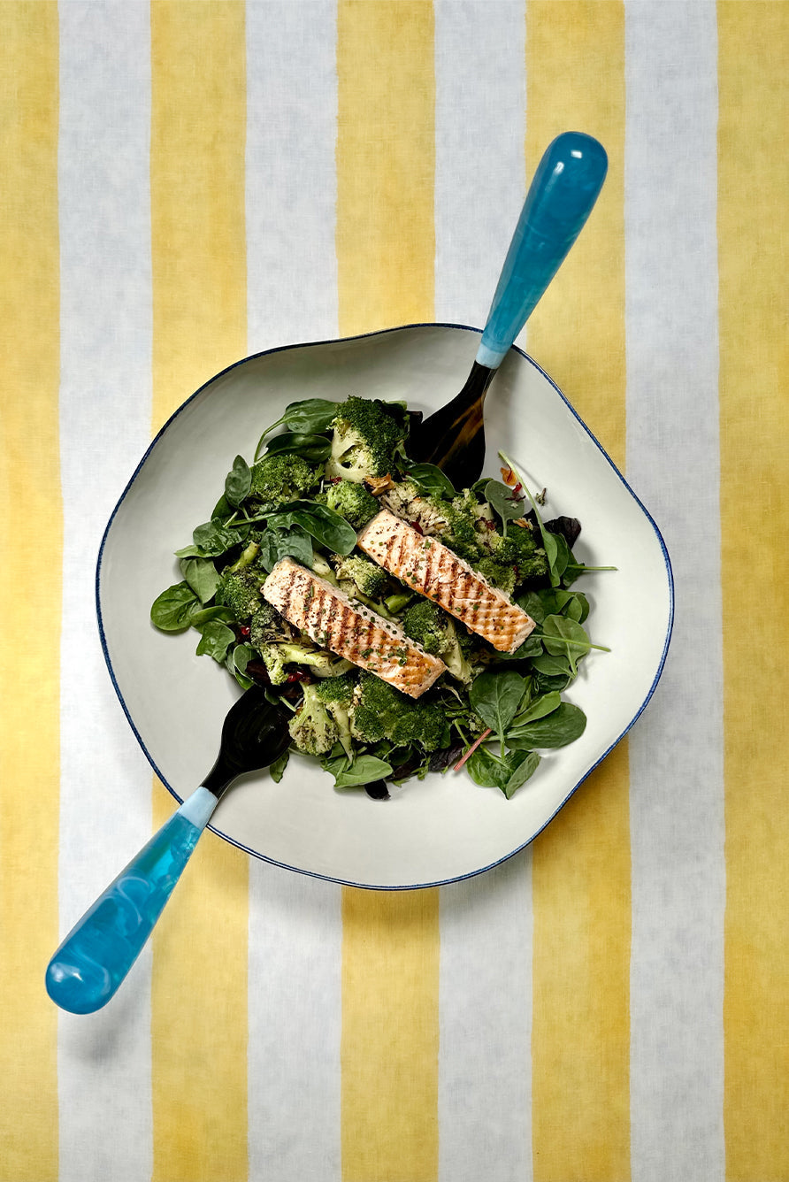 Pair of Resin Salad Servers in Ice Blue, 33cm