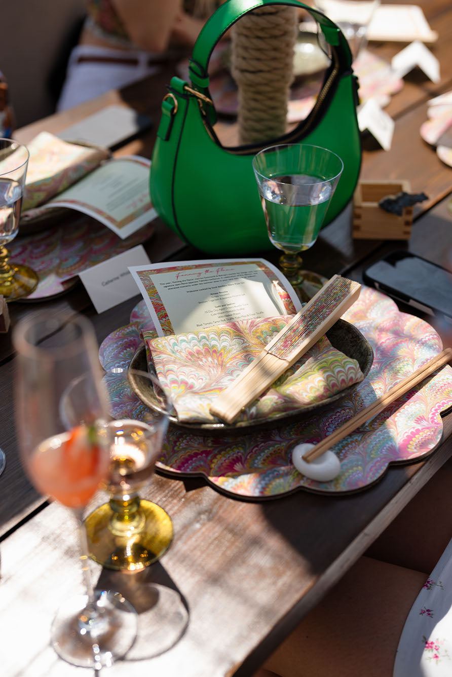 Marble Fan Scalloped Cork-backed Placemat, 34cm