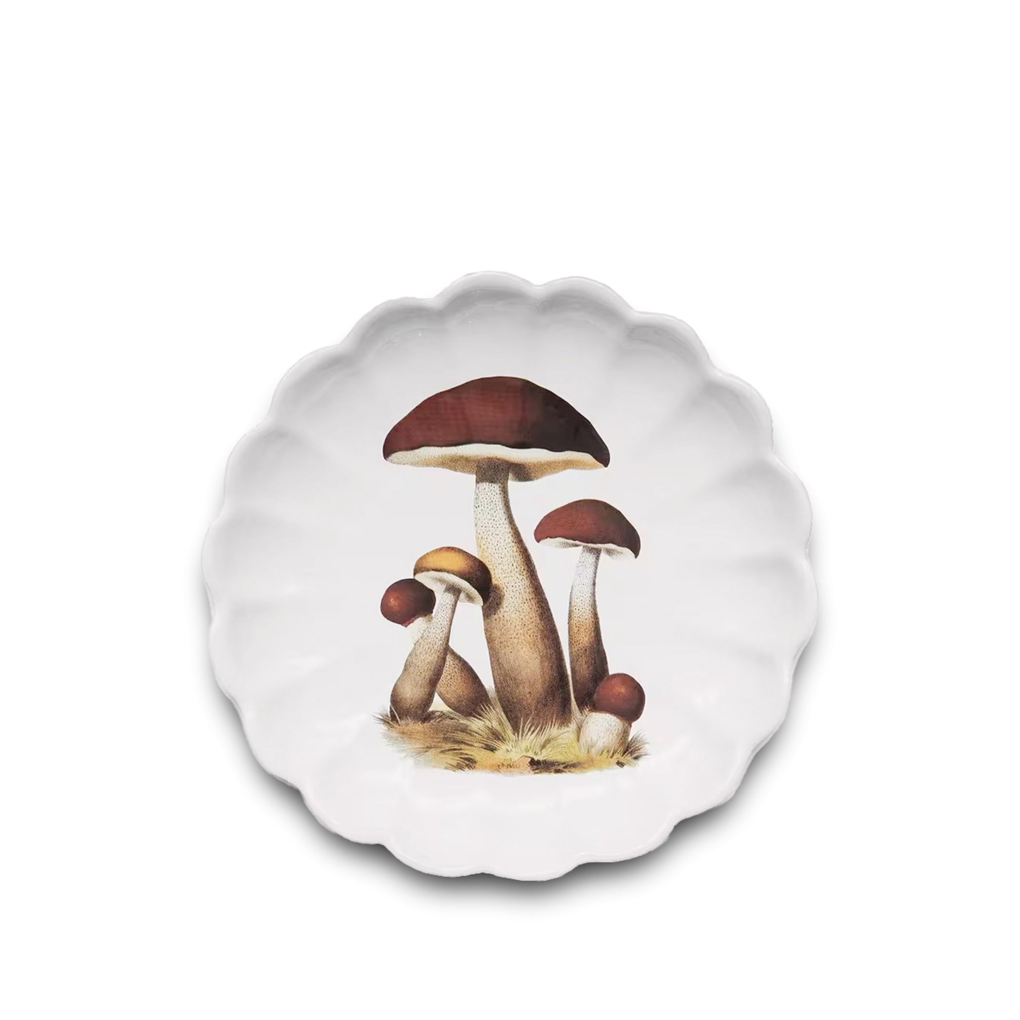 Forest Mushrooms Scalloped Platter by Astier de Villatte, 33cm