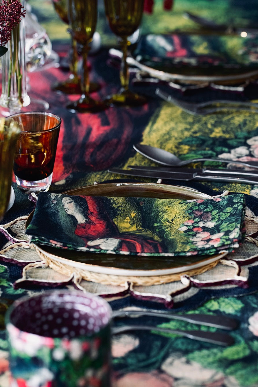 S&B x John Derian 'Sleeping Beauty' Linen Tablecloth