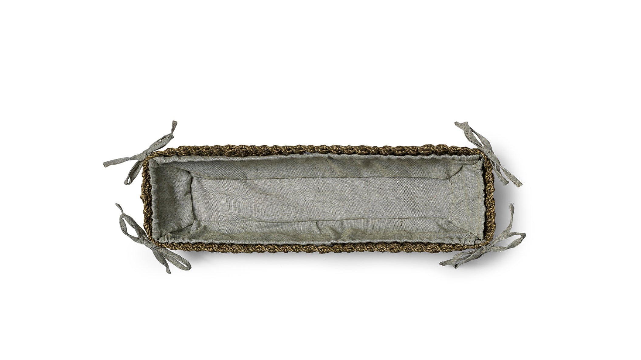 Abaca Woven Bread Basket in Sage