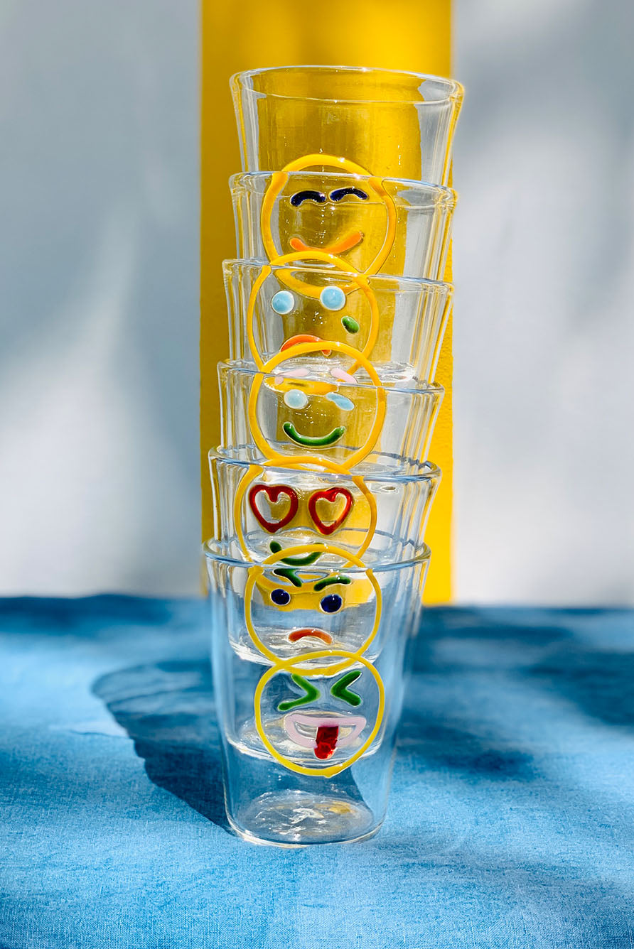 Handblown Glass 'Cheeky' Mood Tumbler