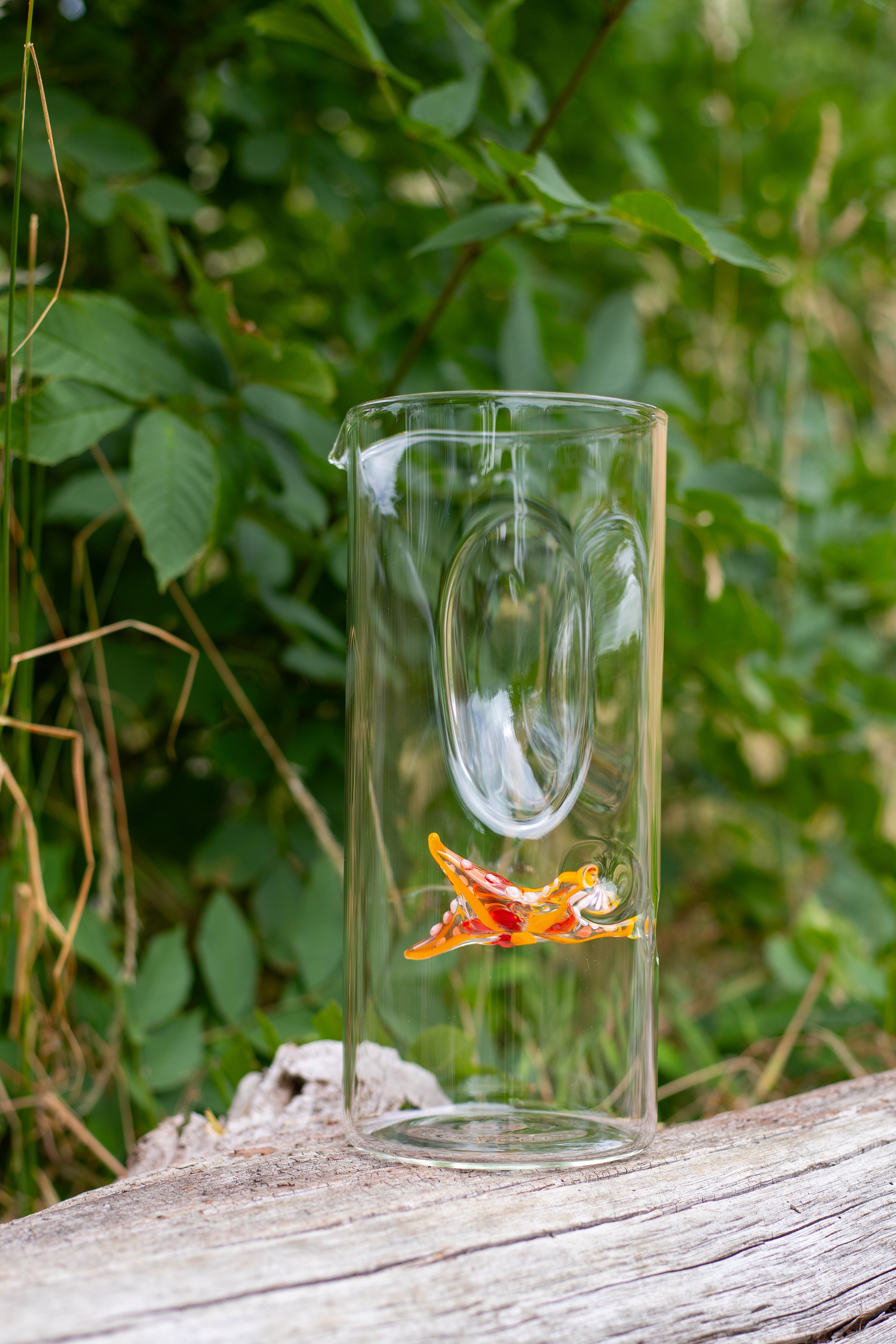 Handblown Glass Star Fish Carafe, 21.5cm