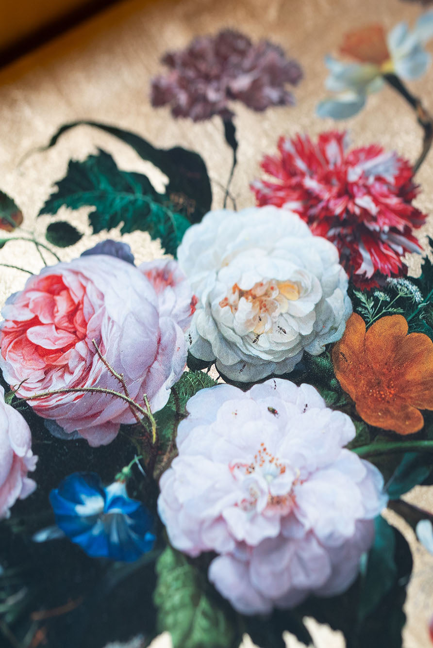 Gold Leaf 'Still Life 1815' Rectangular Lacquered Tray, 40cm x 23cm
